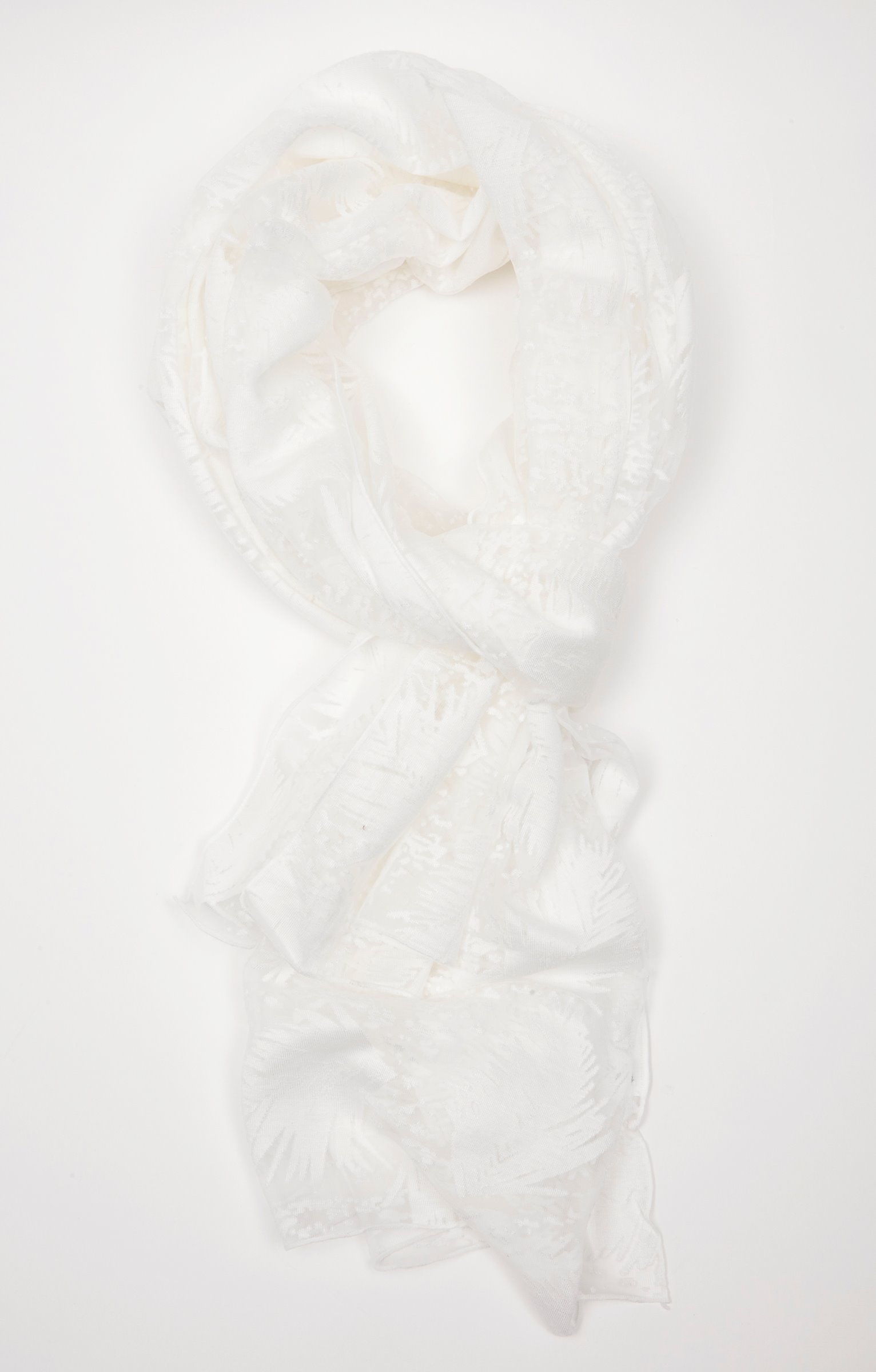 Grand foulard léger tissé - ÉCRU