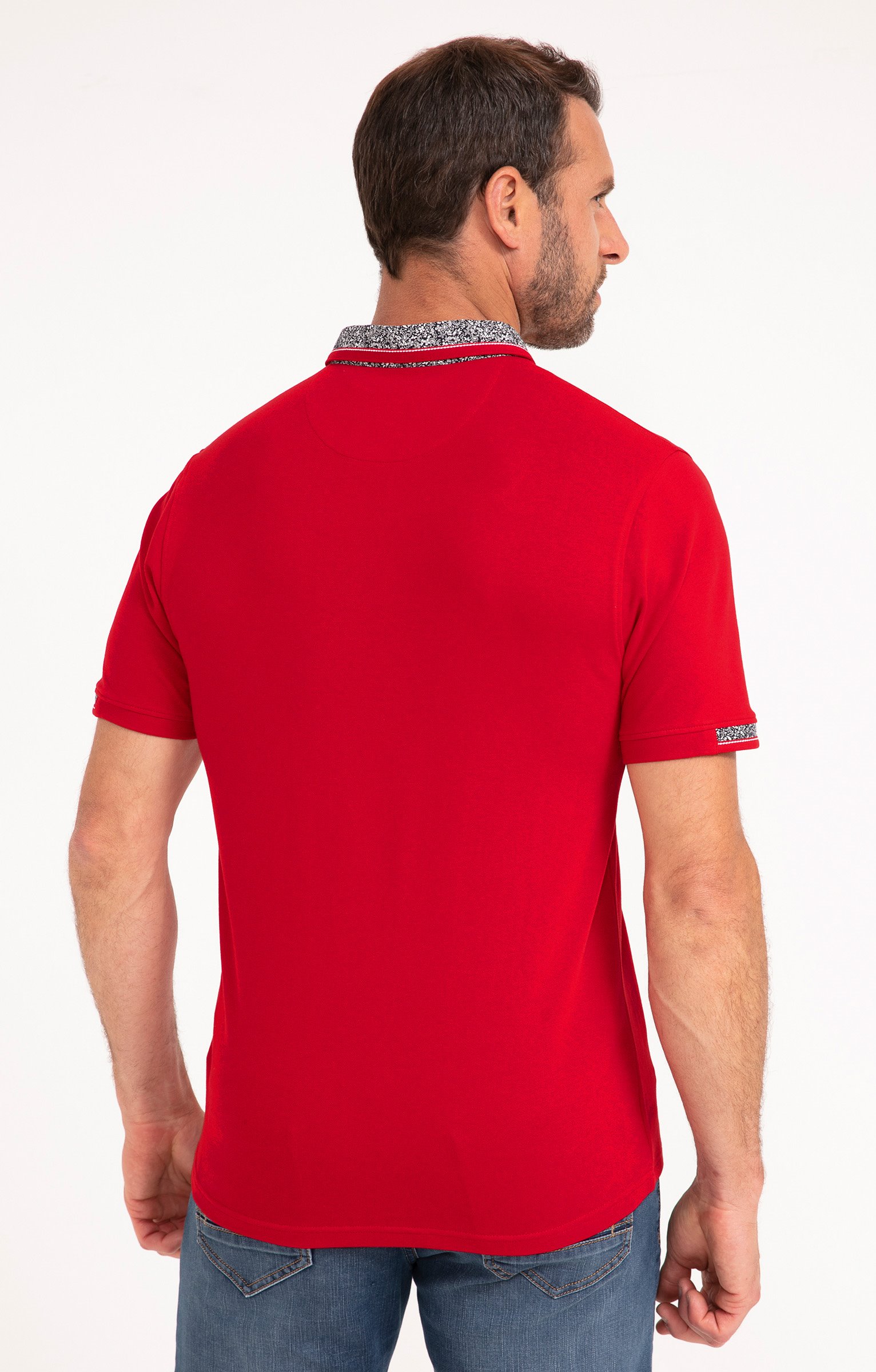 Polo manches courtes Romantique - ROUGE