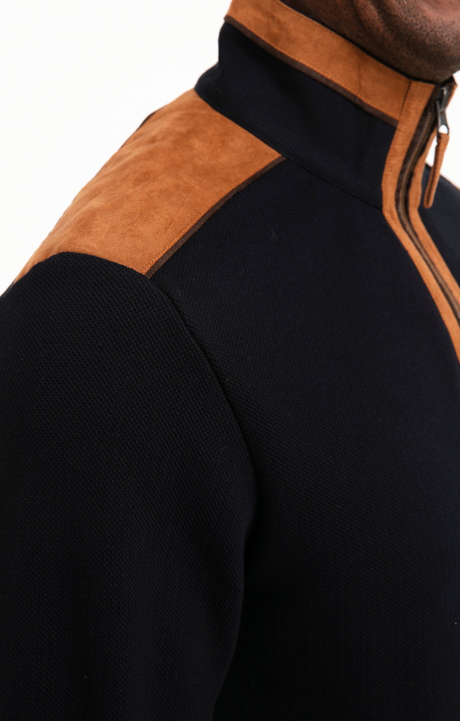 Polo col montant manches longues Ecru - MARINE