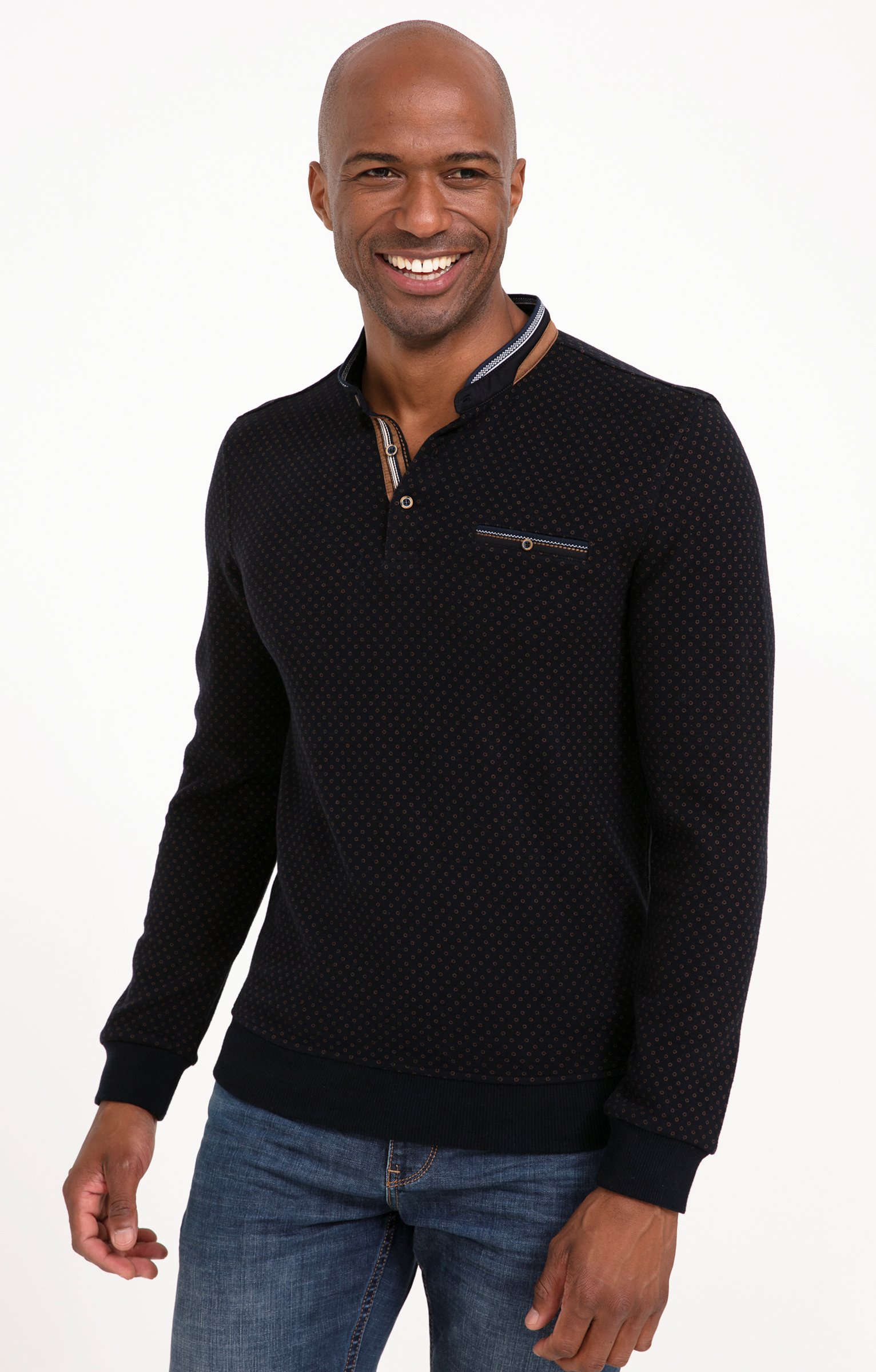 Tee-shirt manches longues Mini Print - MARINE