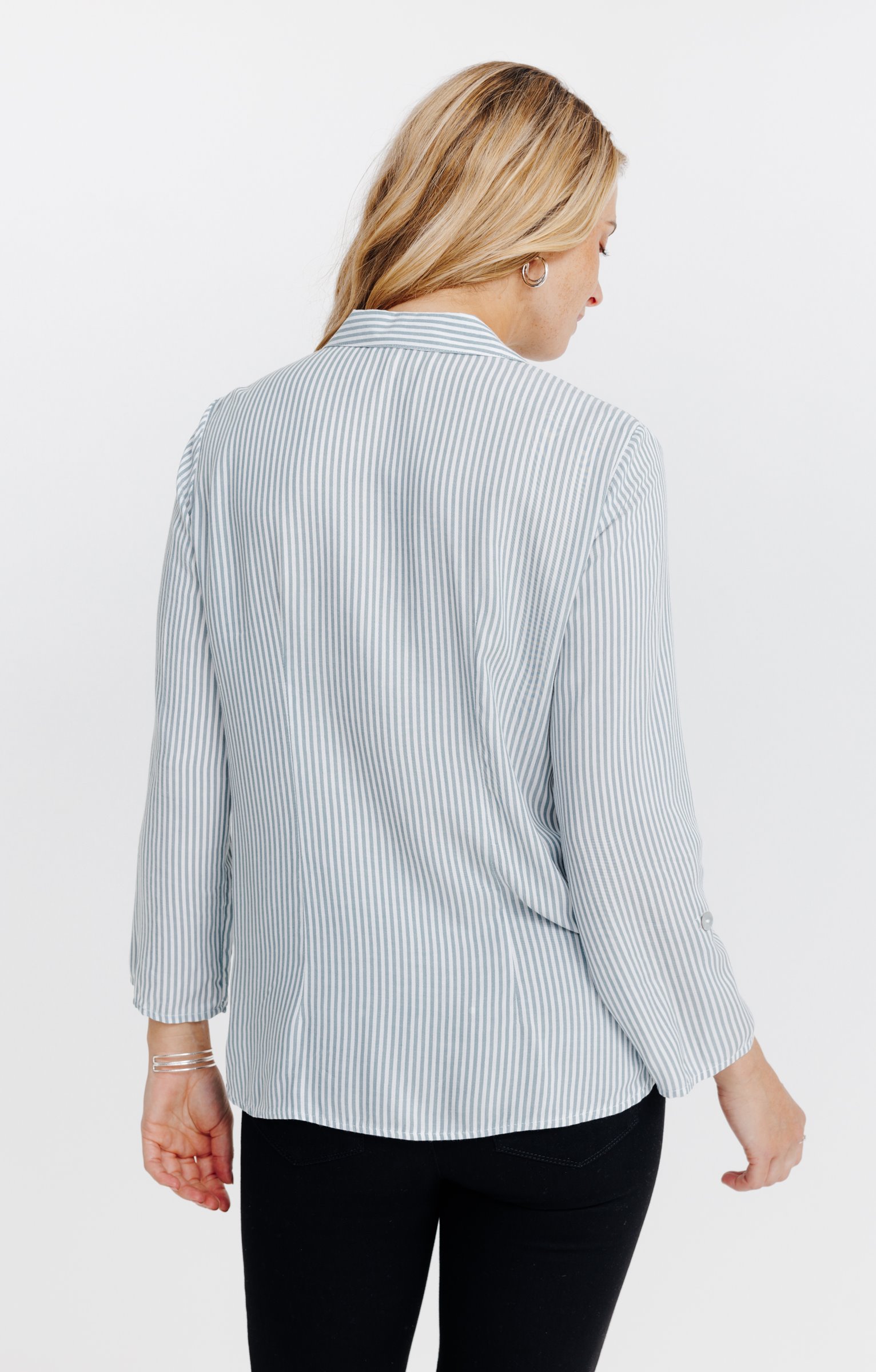 Chemise rayée - VERT NIL