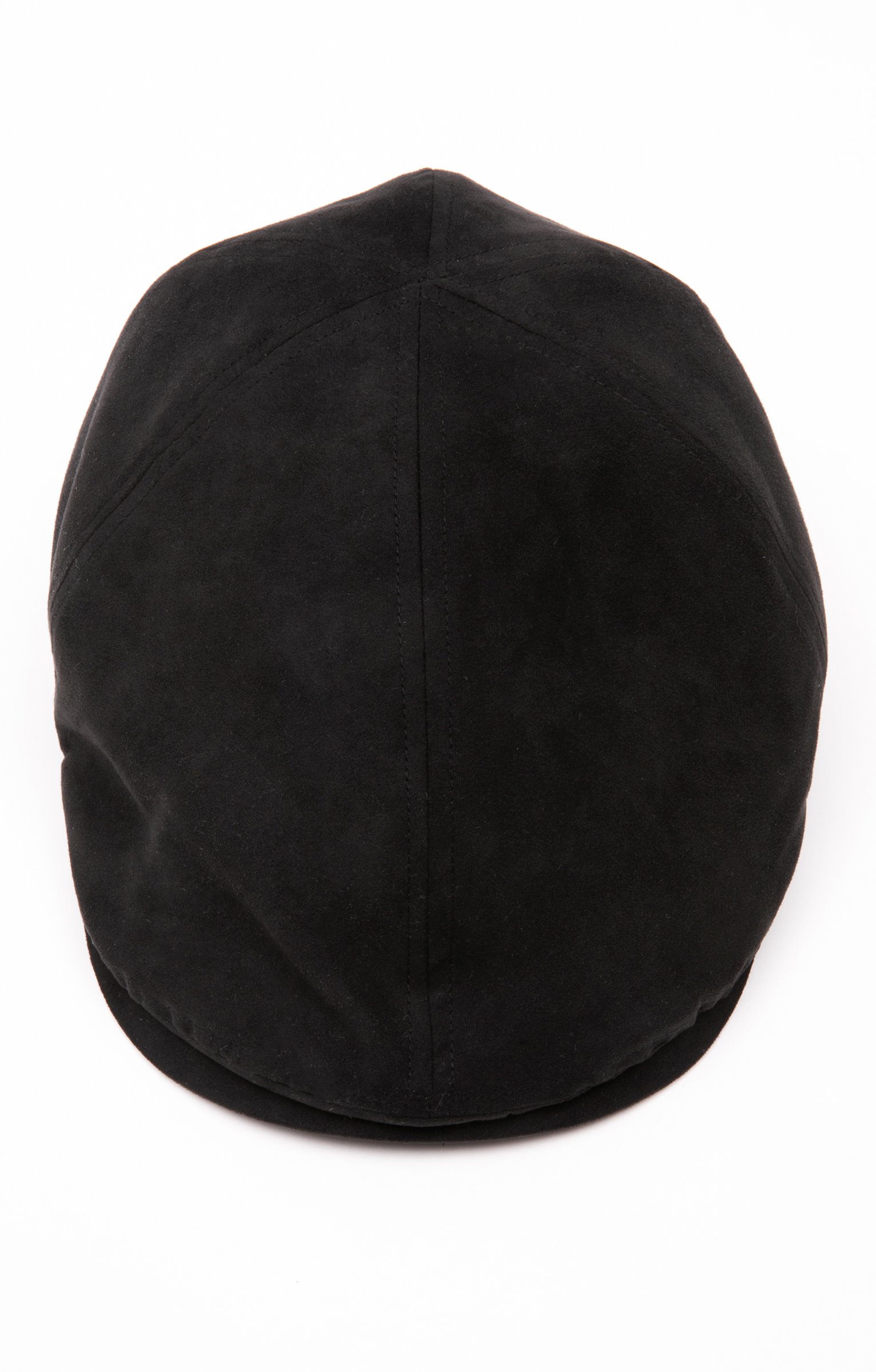 Casquette plate en suédine - NOIR