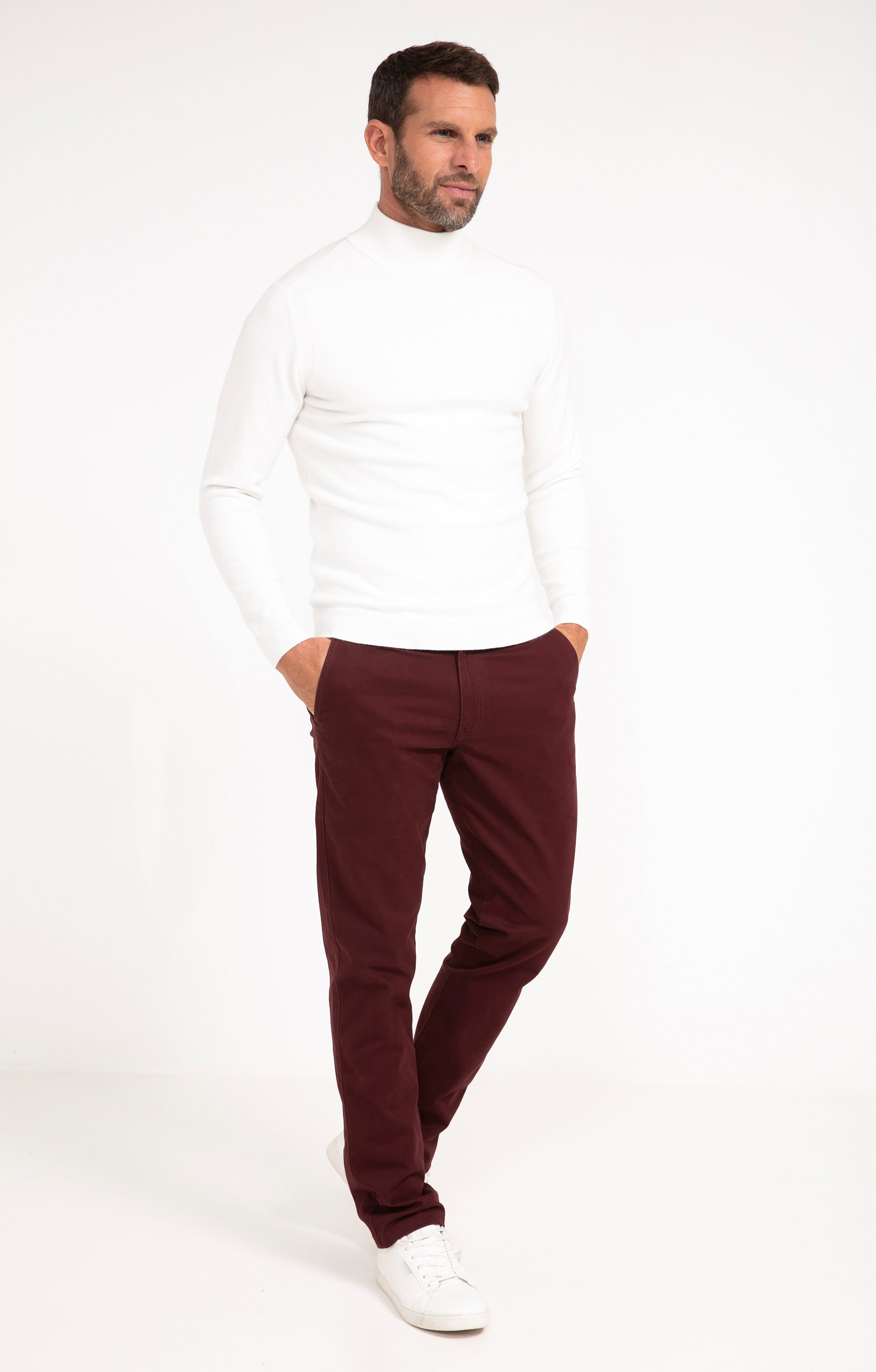 Pantalon chino Winter - PRUNE