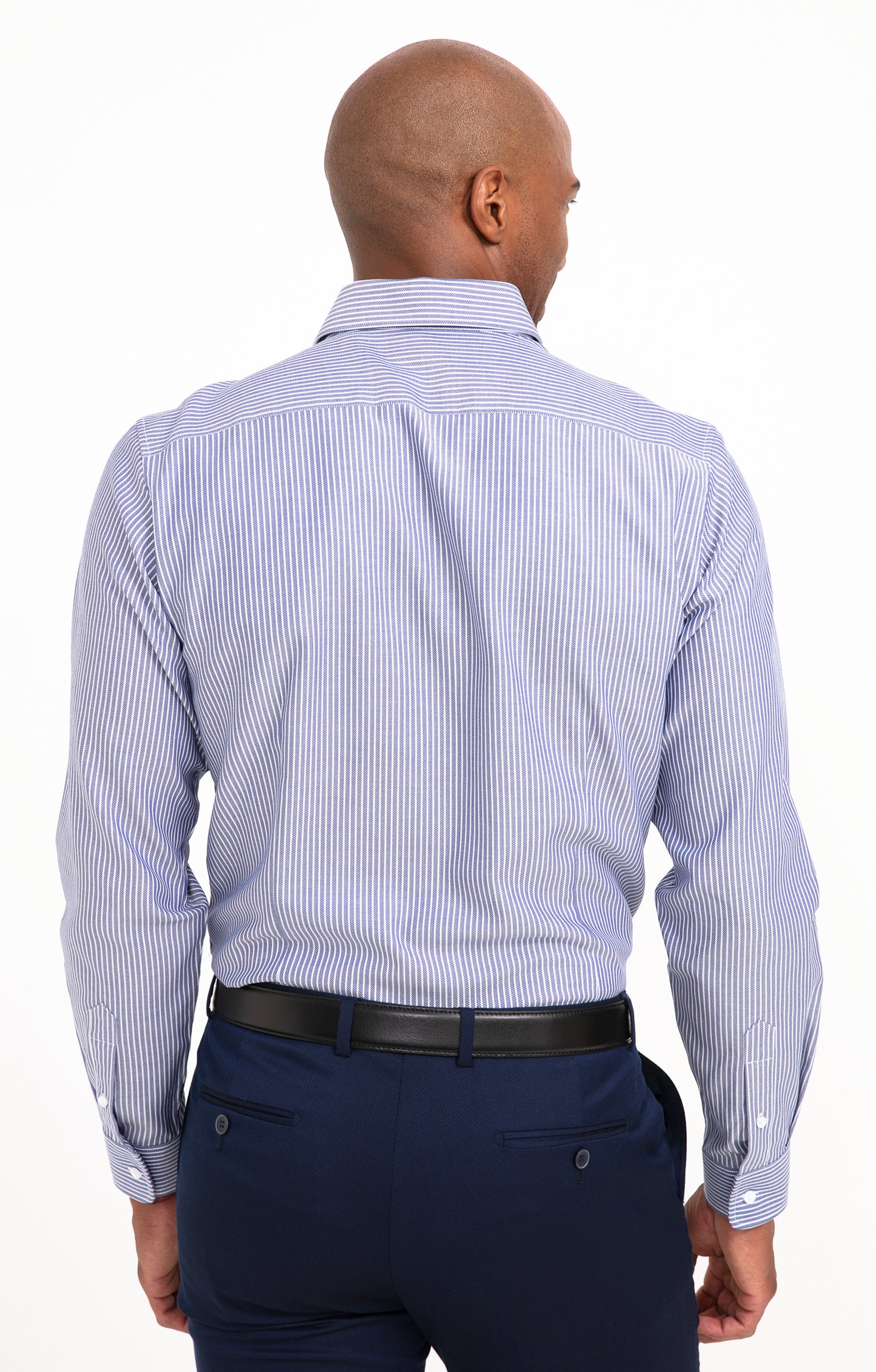 Chemise RAYCHEVRON coupe ajustée - BLEU CIEL