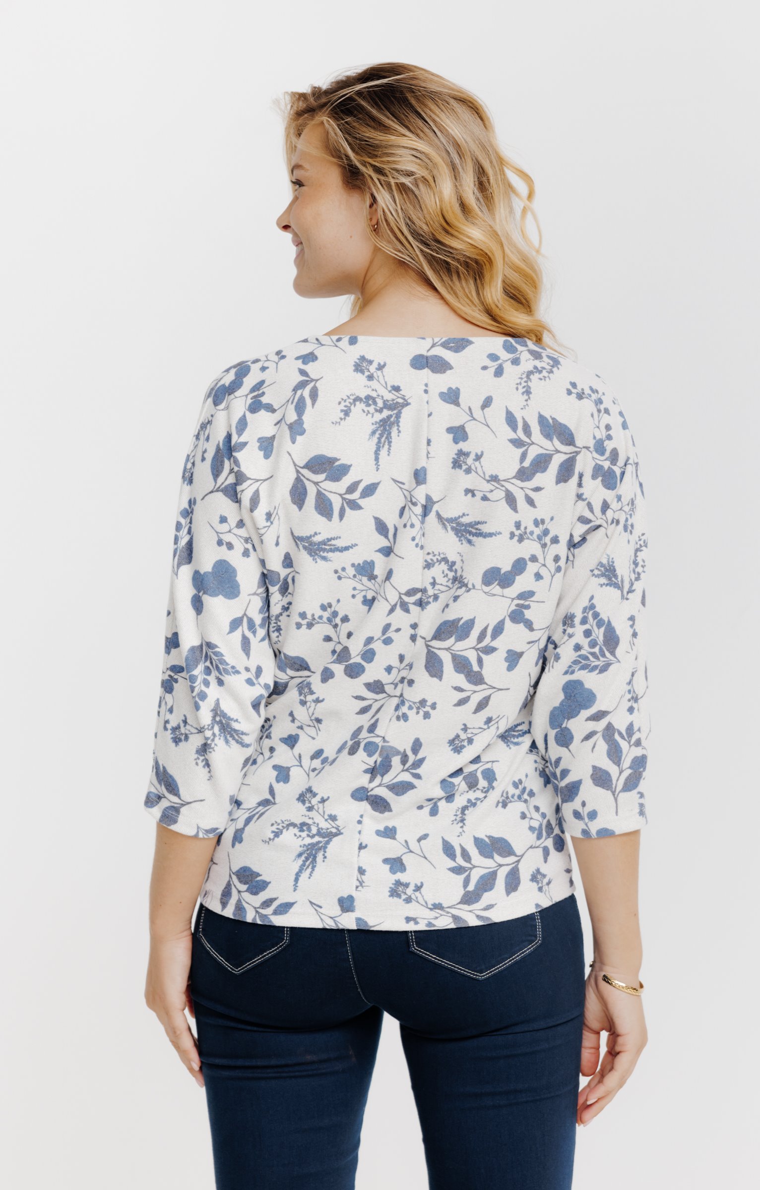 T-SHIRT MANCHES COUDES COL V - BEIGE