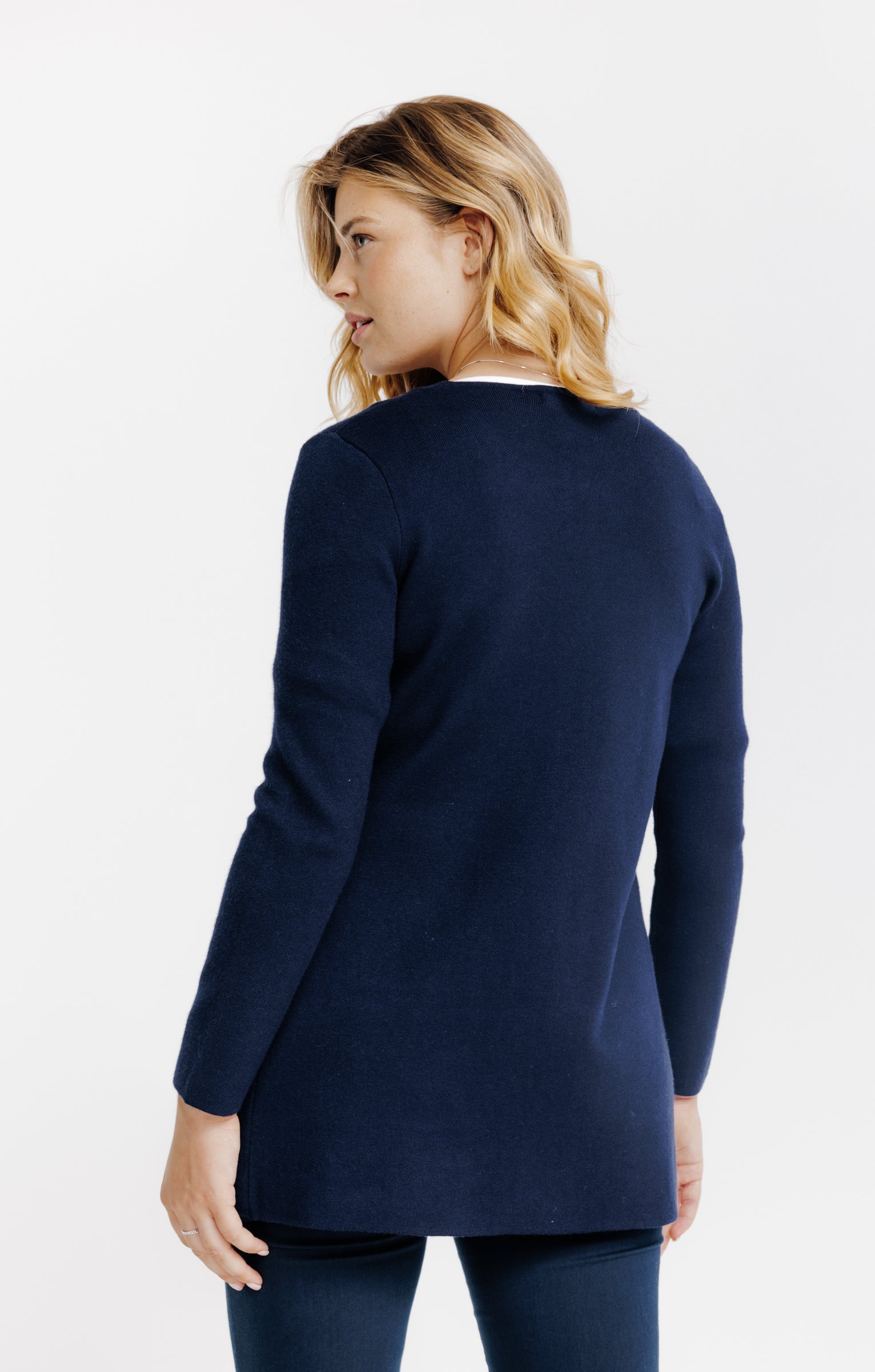 Cardigan long - MARINE