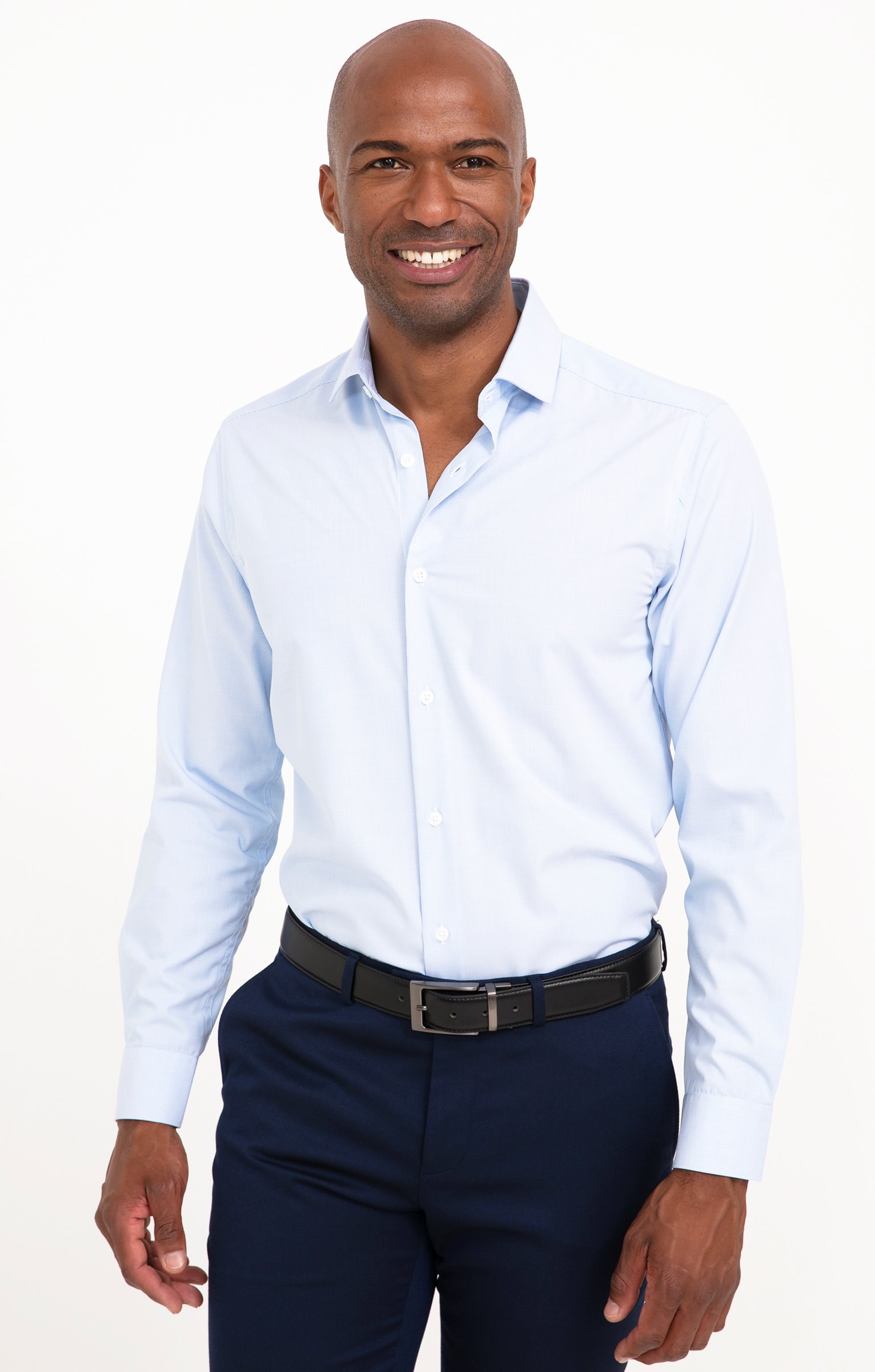 Chemise NANOTILE coupe ajustée - BLEU CIEL