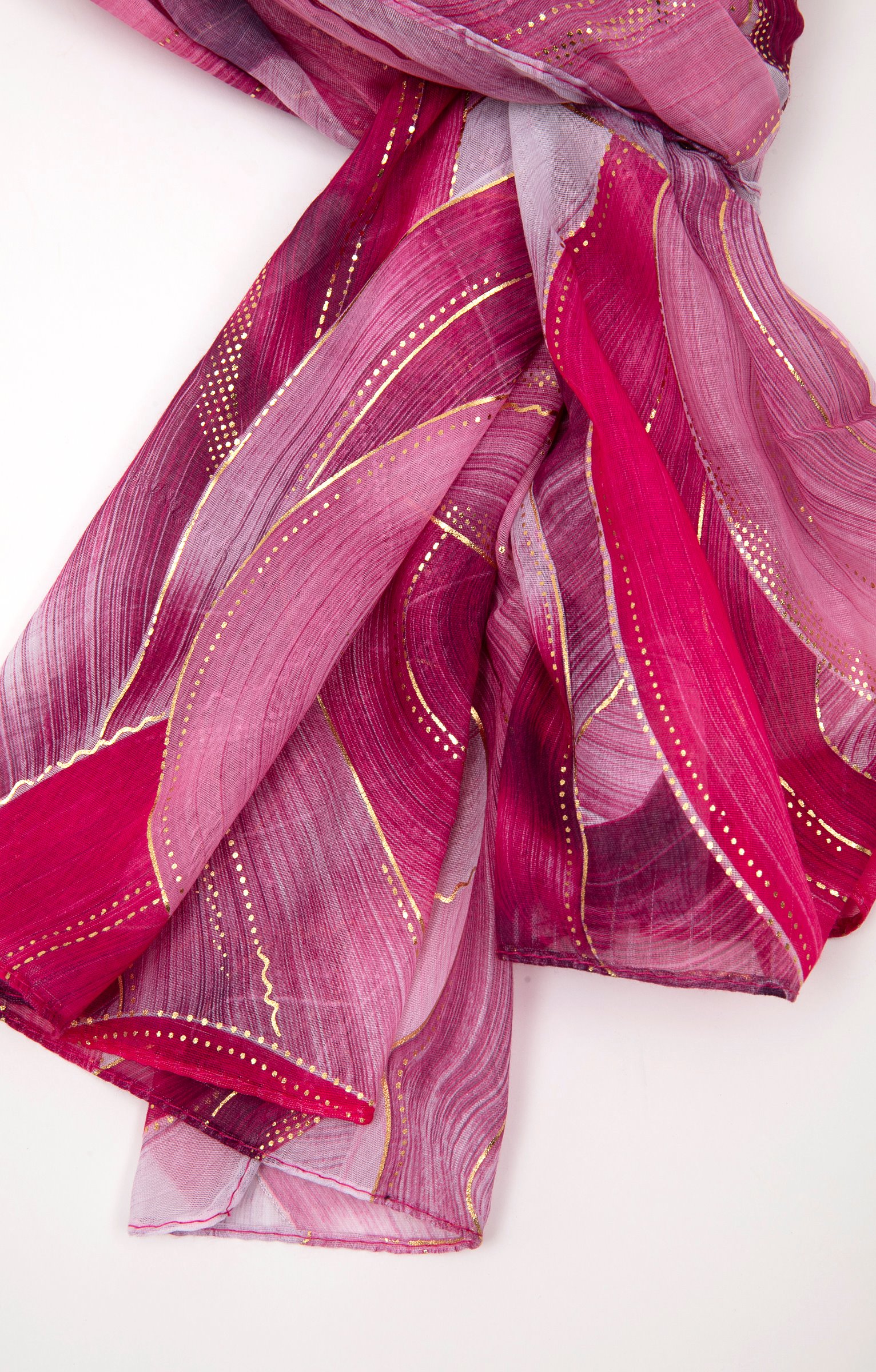 Foulard imprimé abstrait - FRAMBOISE