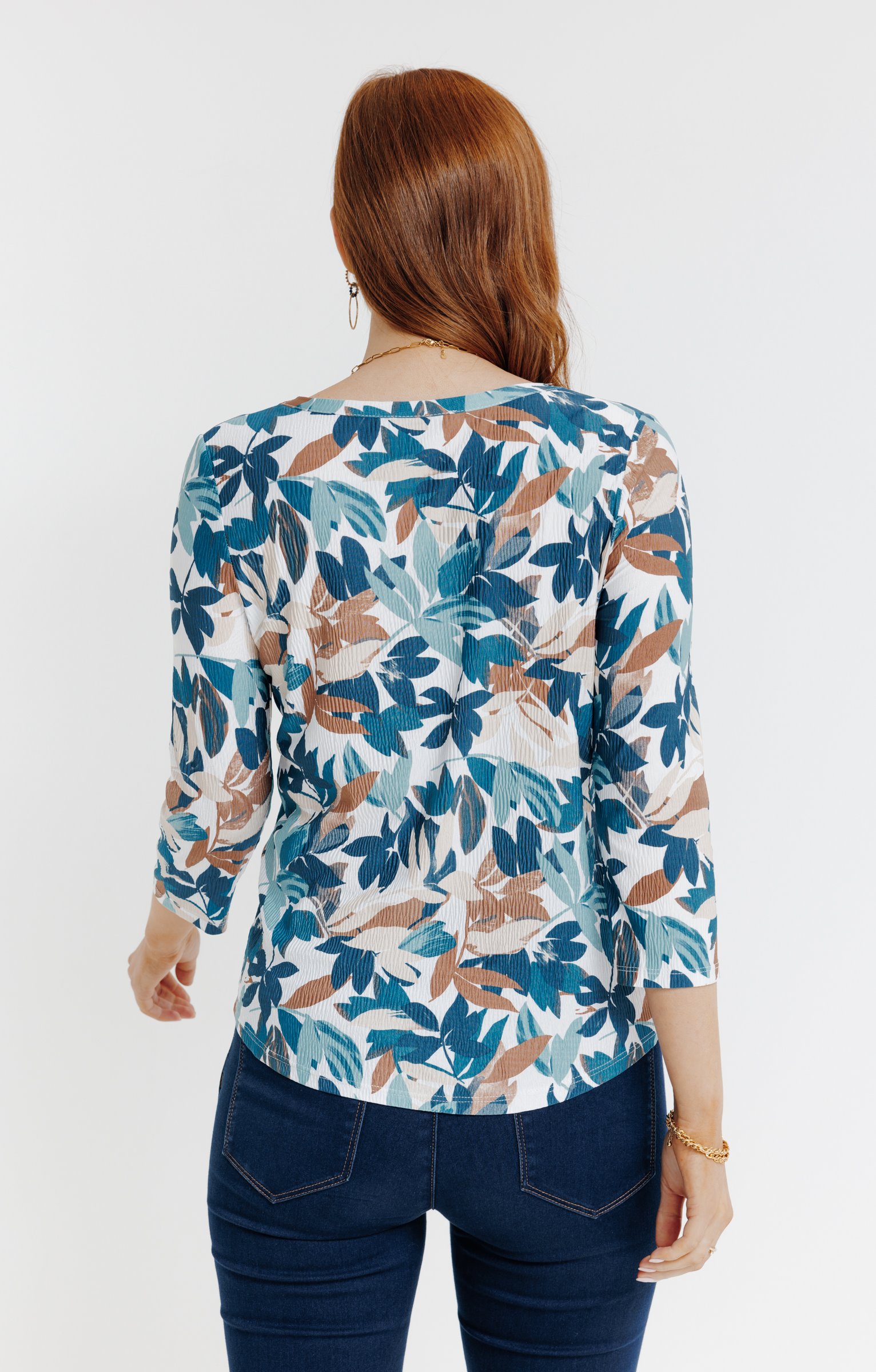 Tee-shirt col mao - ÉCRU