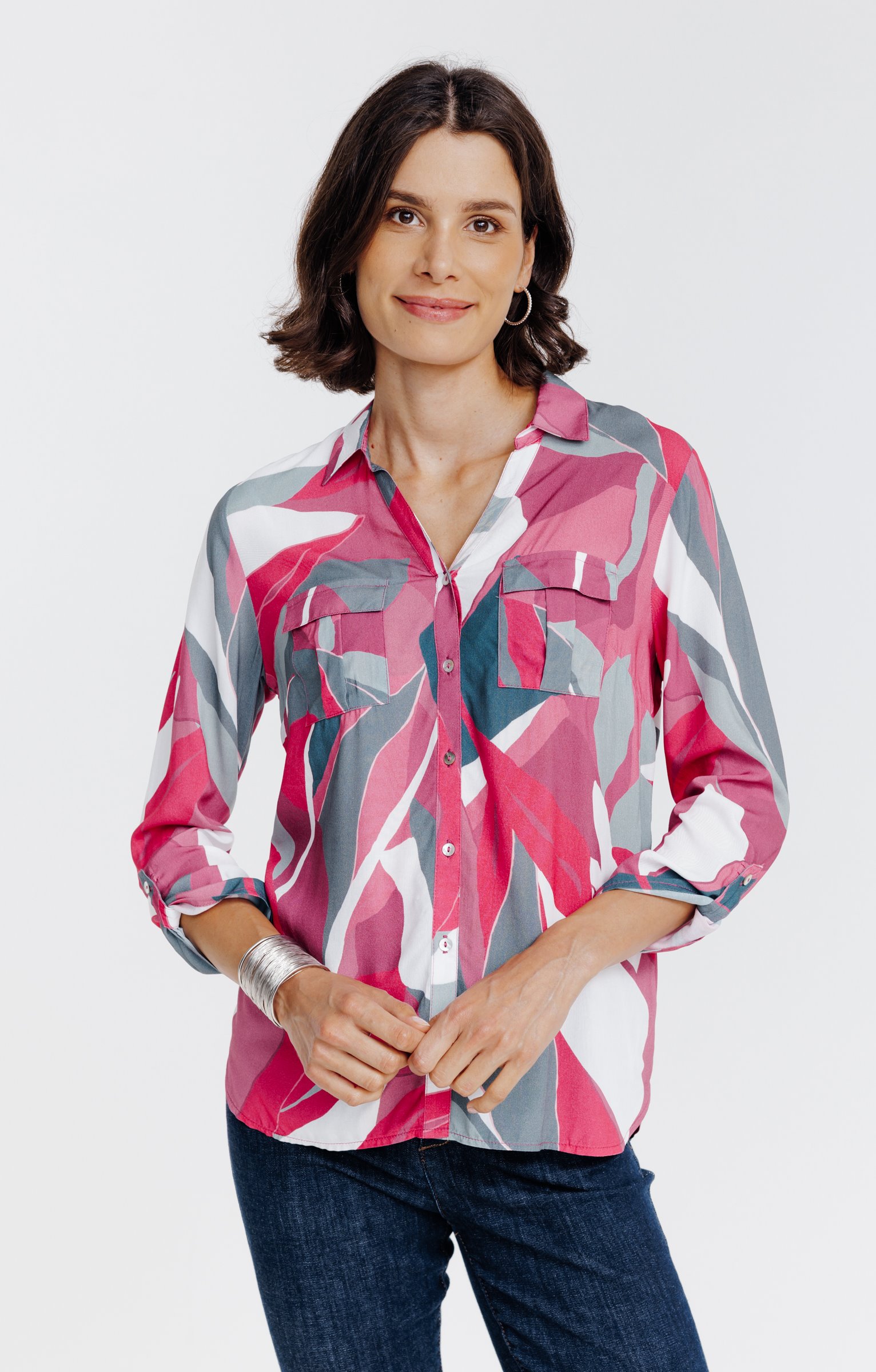 Chemise imprimée graphique  - TILLEUL