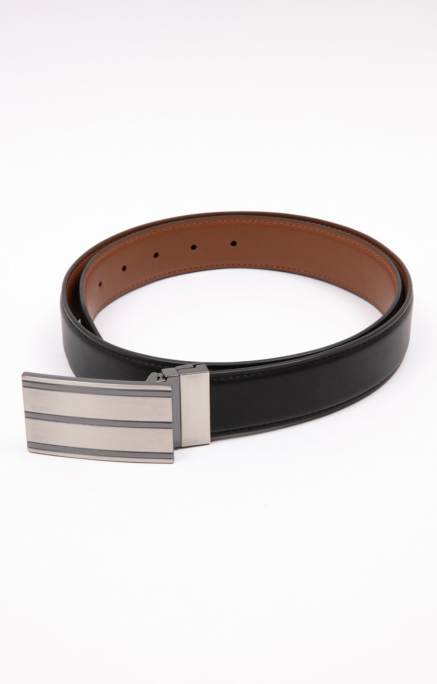 Ceinture à plaque 35mm réversible - NOIR