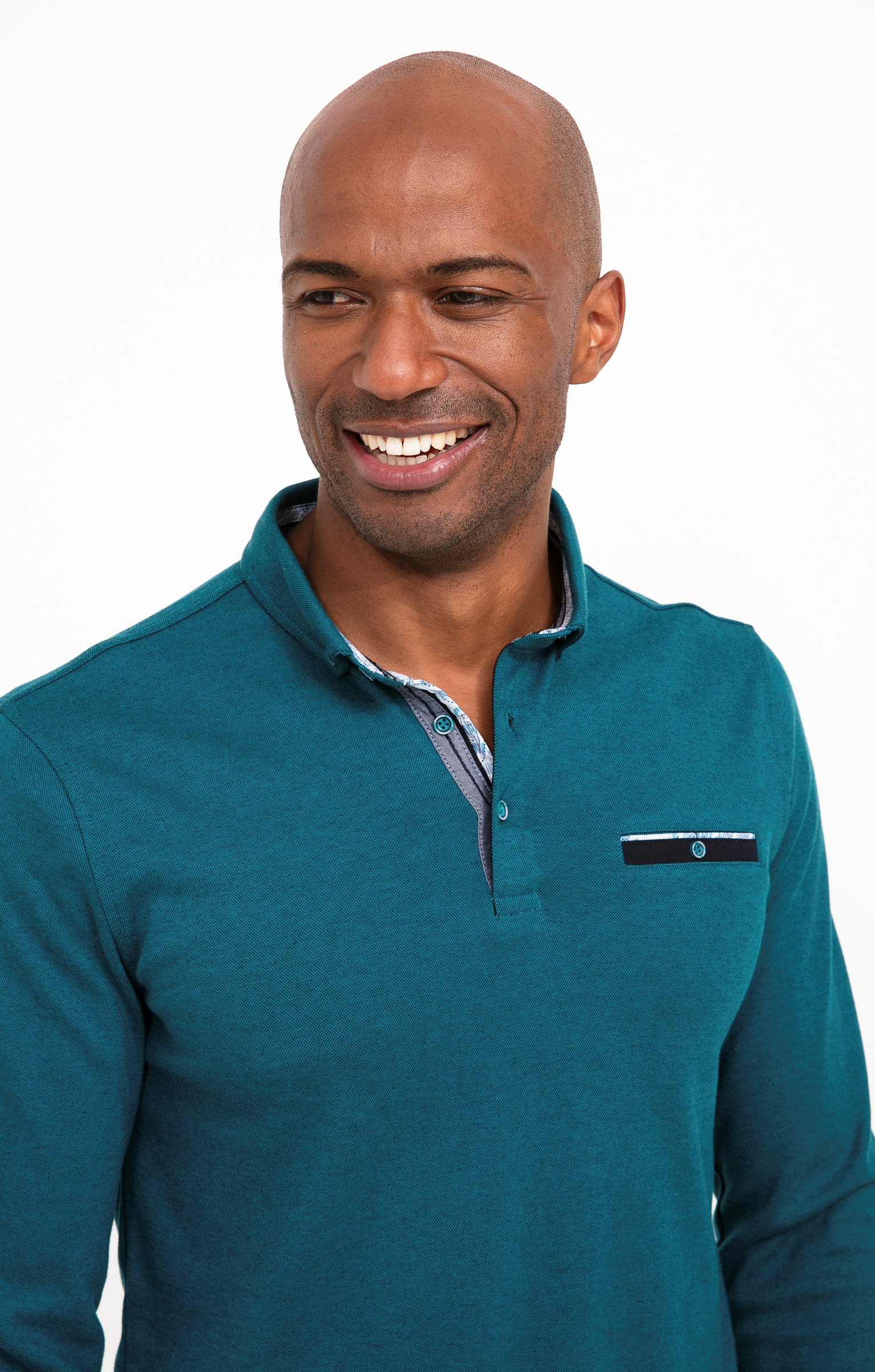 Polo manches longues Sheldon - PÉTROLE