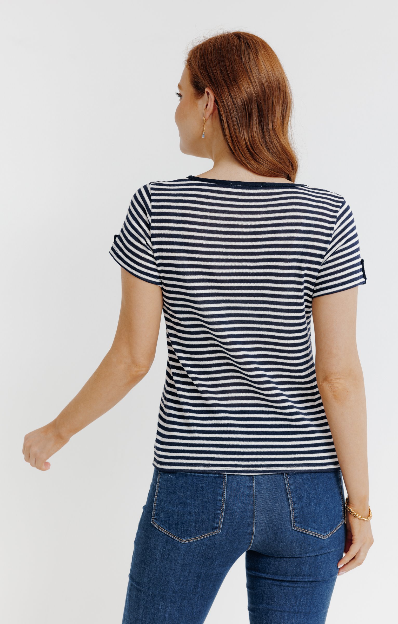 Tee-shirt manches courtes rayures - ÉCRU