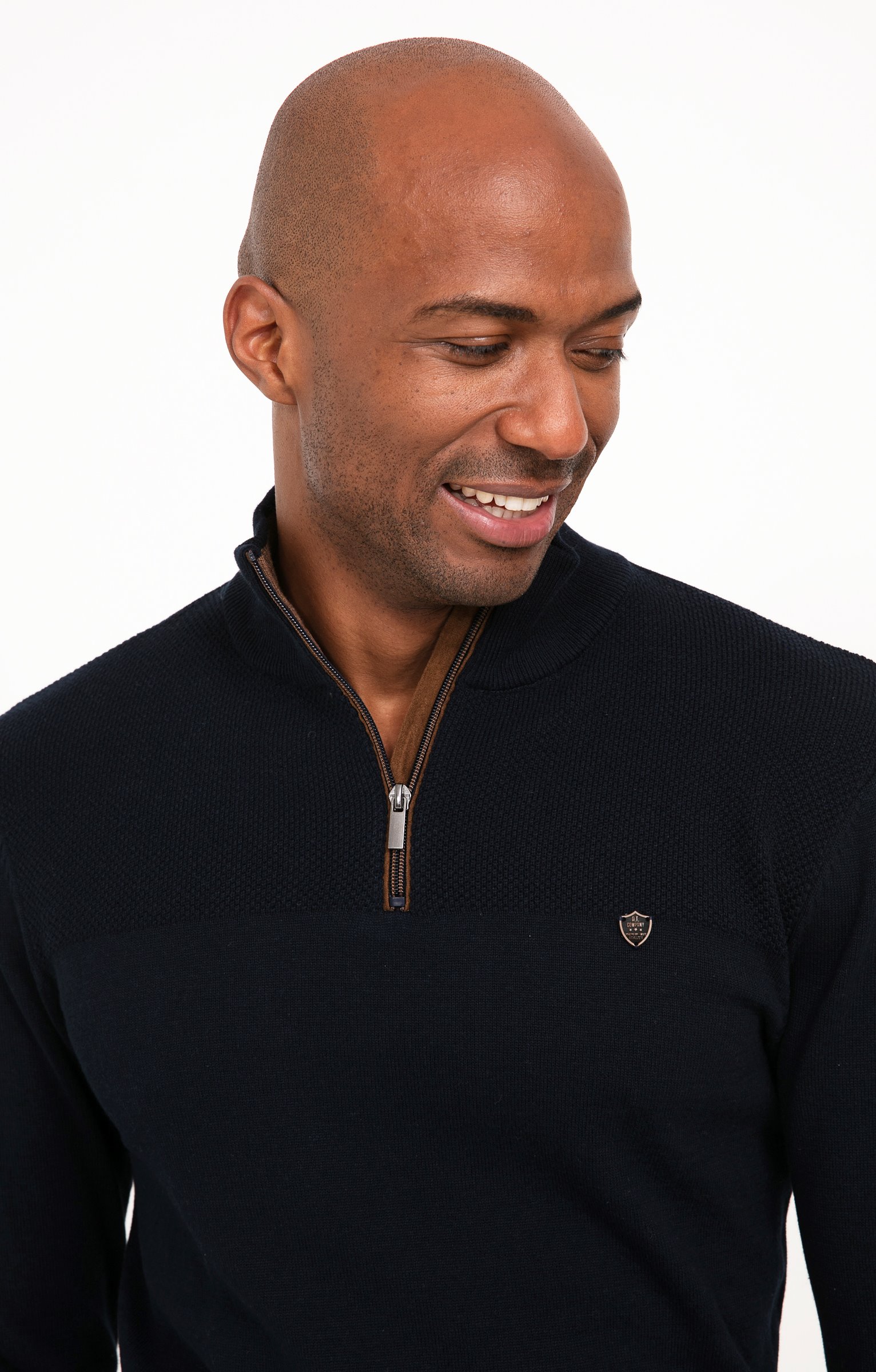 Pull col montant zippé - MARINE