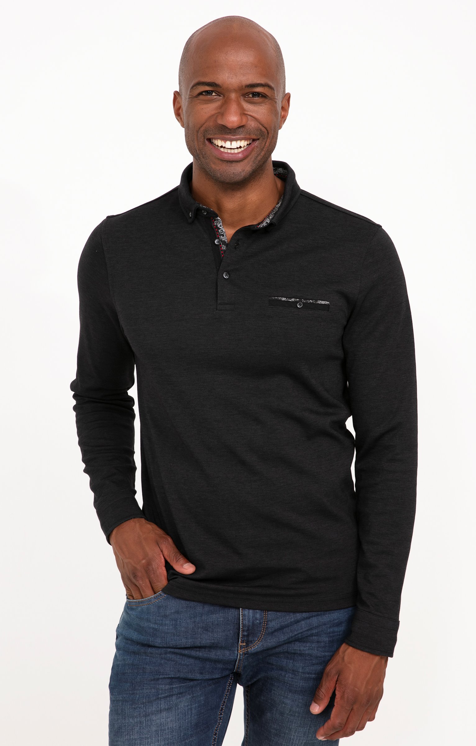 Polo manches longues Sheldon - ANTHRACITE