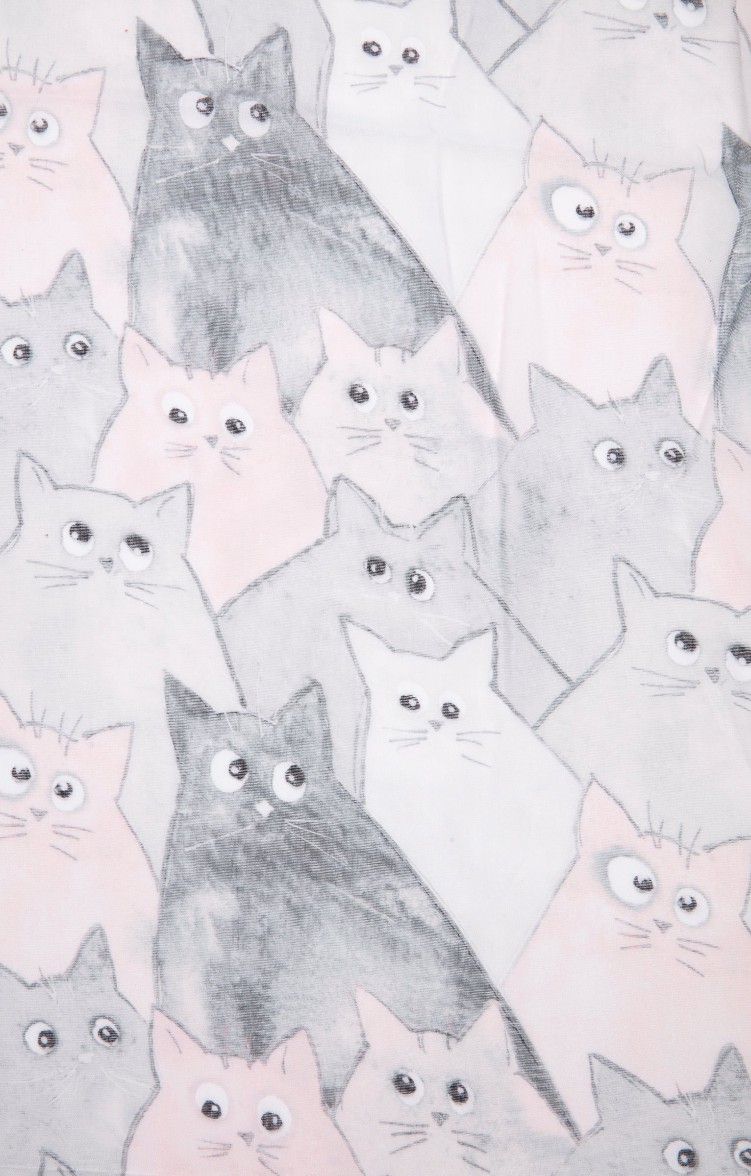 Grand foulard léger imprimé chat - ROSE