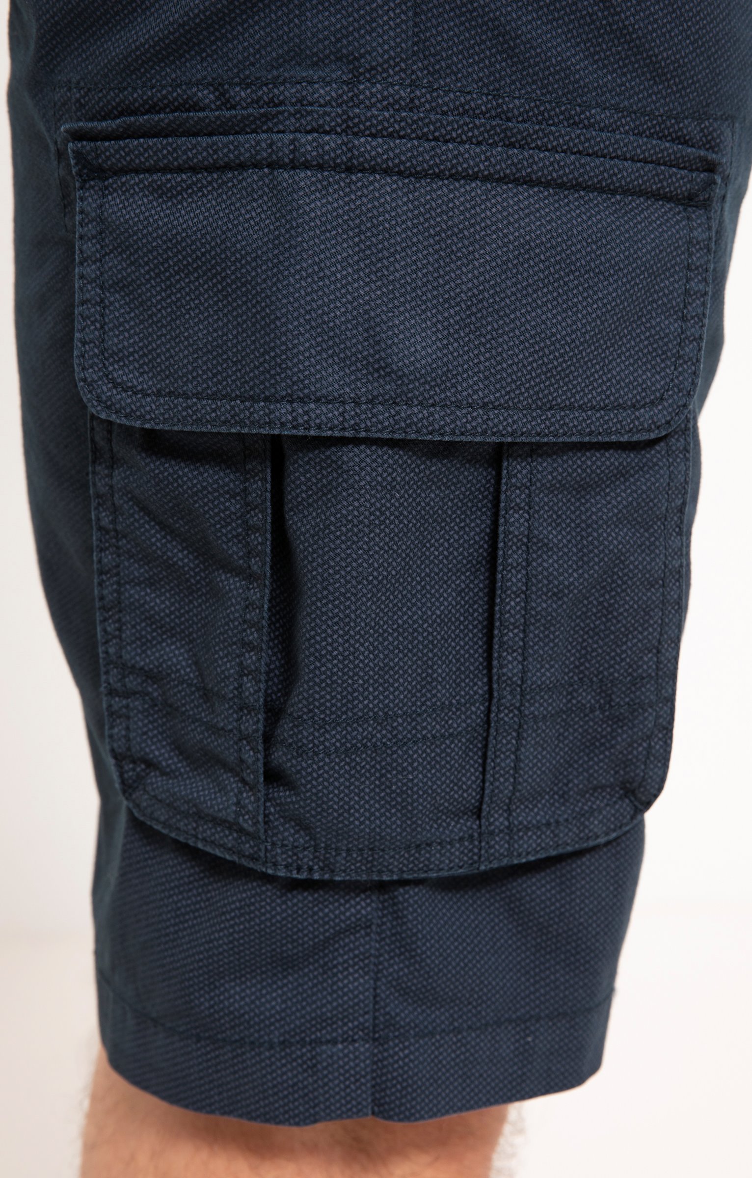 Bermuda Print Cargo avec ceinture - MARINE