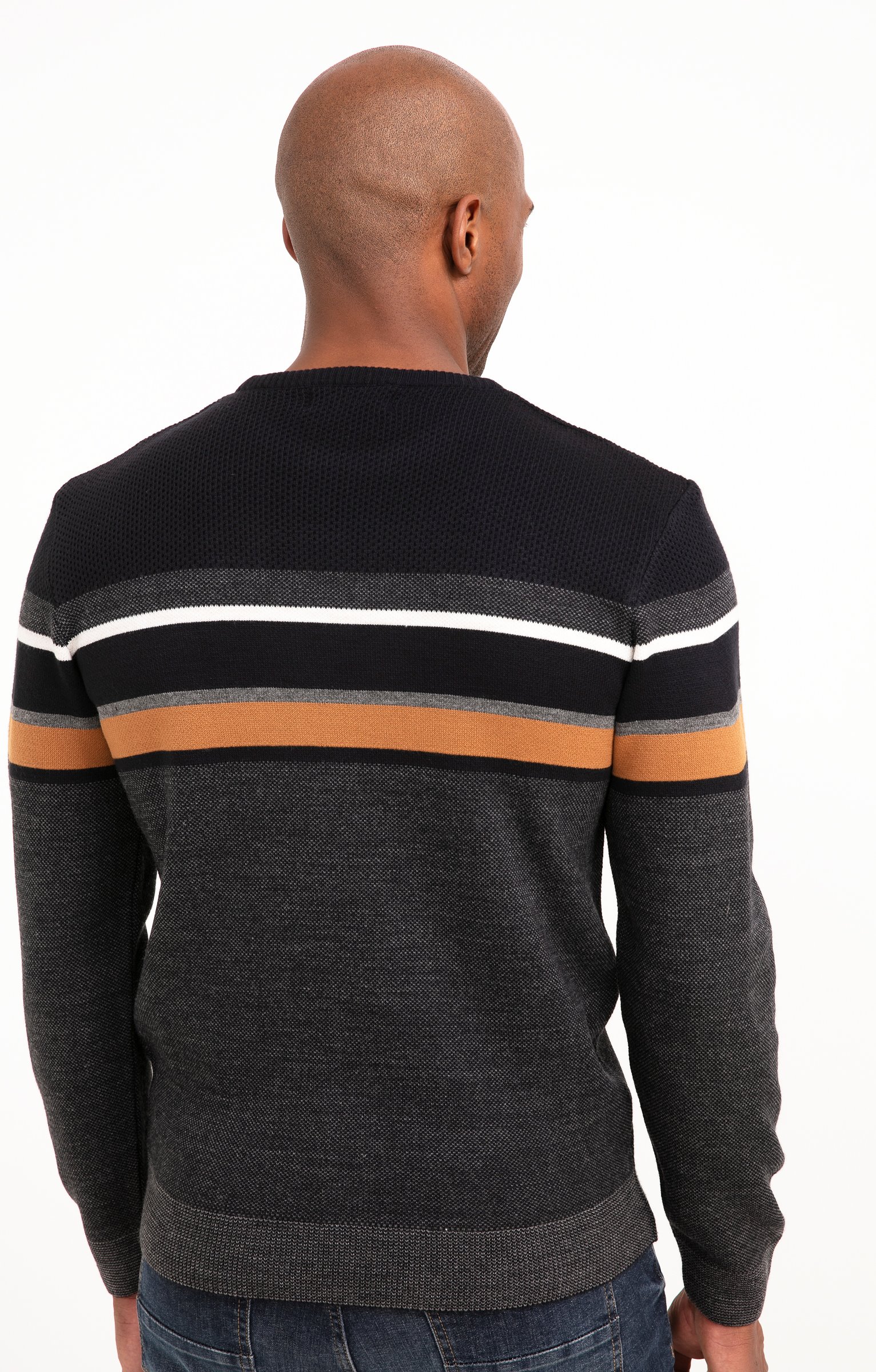 Pull col rond rayé - MARINE