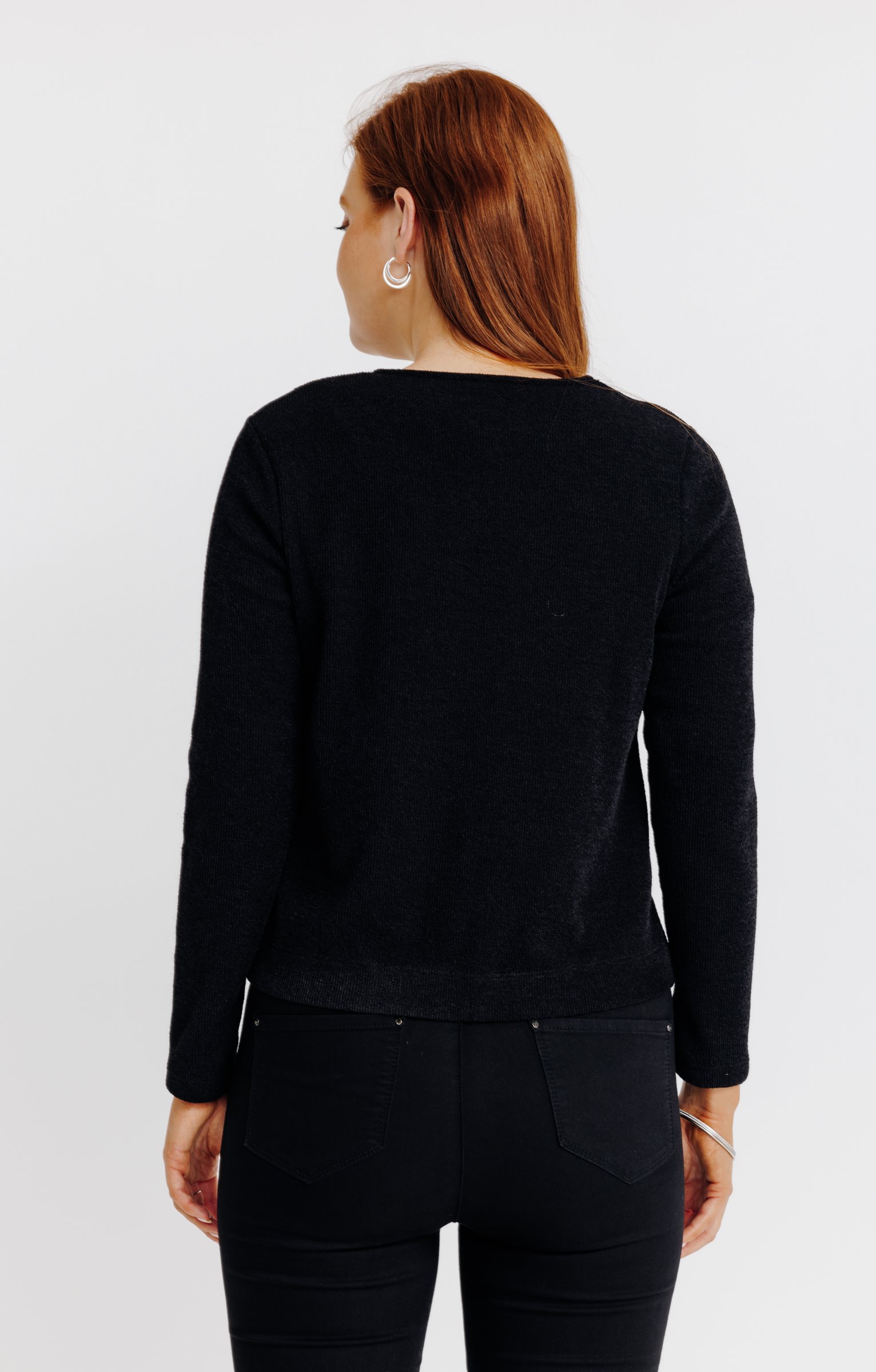 Cardigan bimatière - NOIR