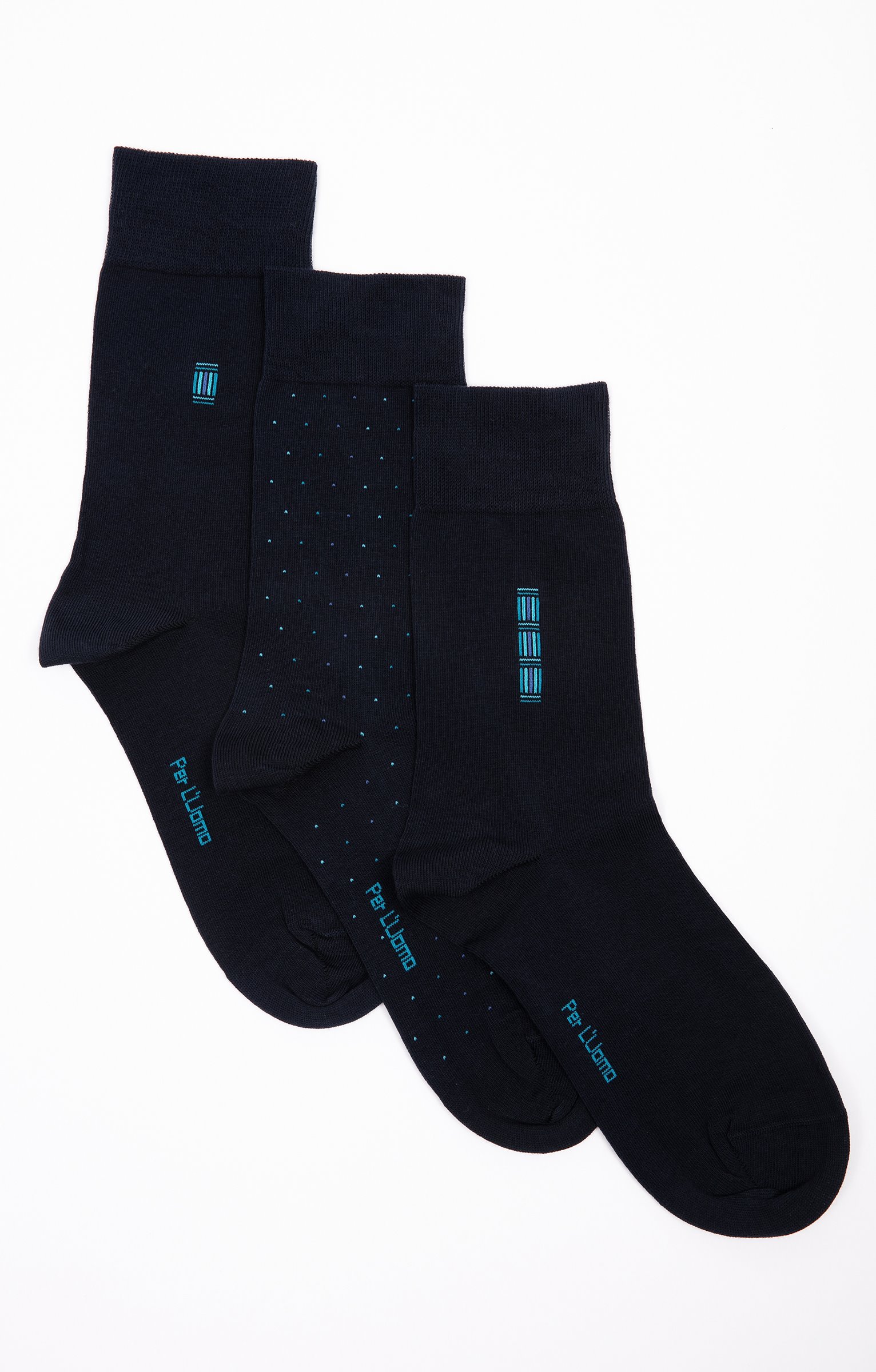 Lot de 3 paires de chaussettes maille - MARINE