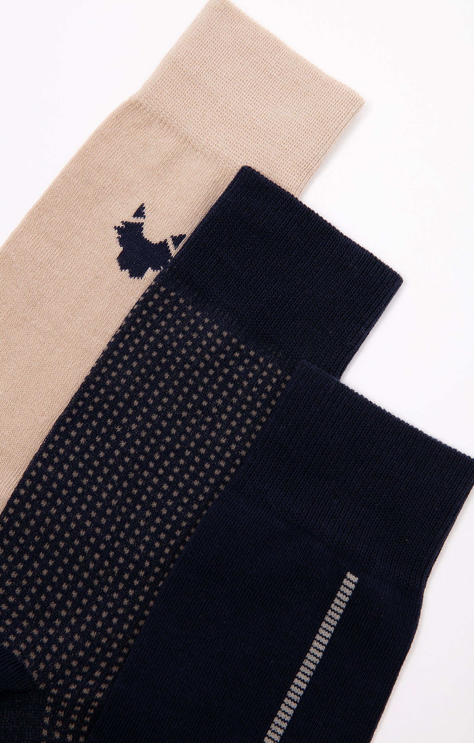 Lot de 3 paires de chaussettes maille - MARINE