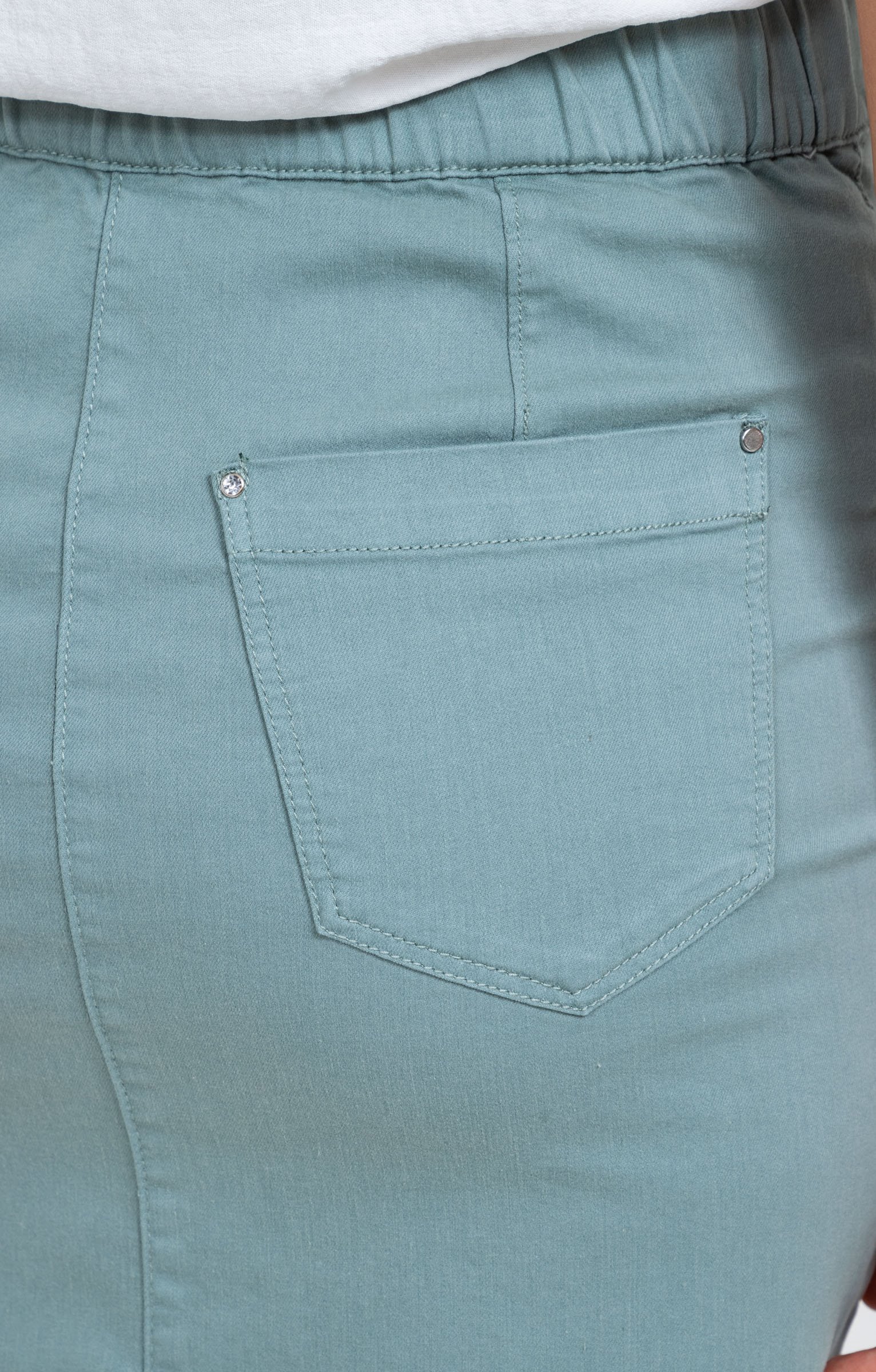 Jupe ceinture dos élastiquée - VERT NIL