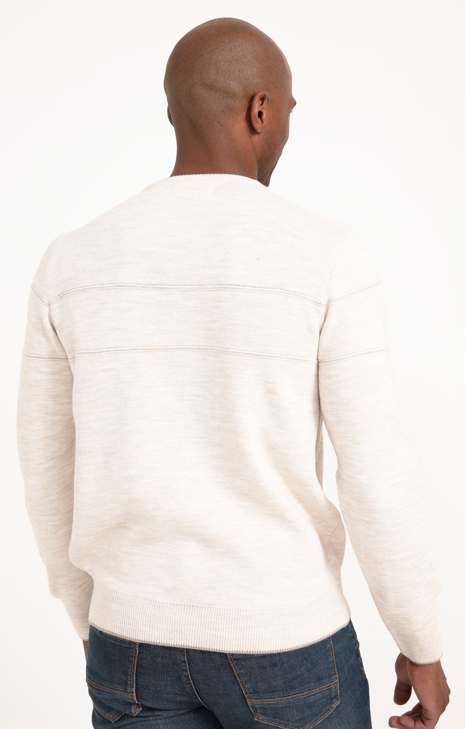 Pull col rond uni - ÉCRU