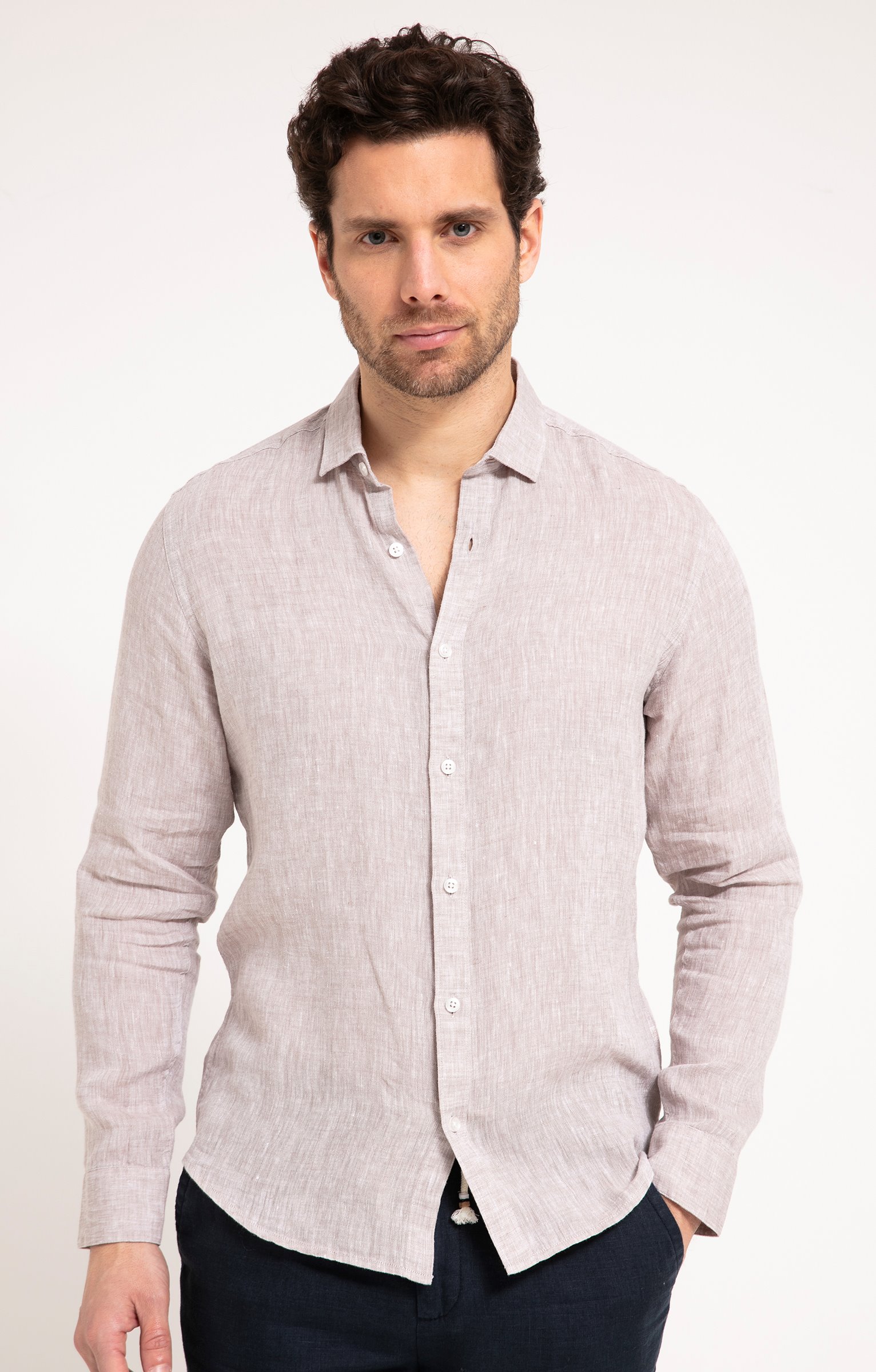 Chemise manches longues LINA - BEIGE