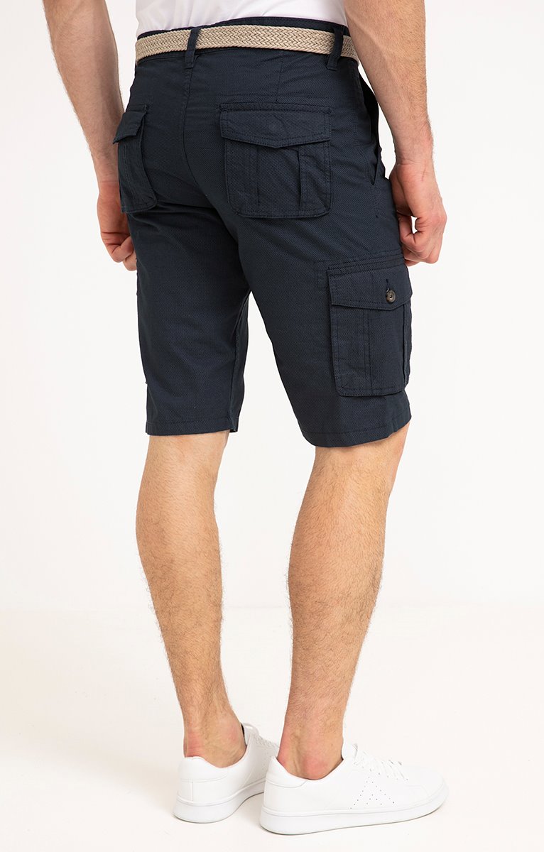 Bermuda Cargo avec ceinture - MARINE