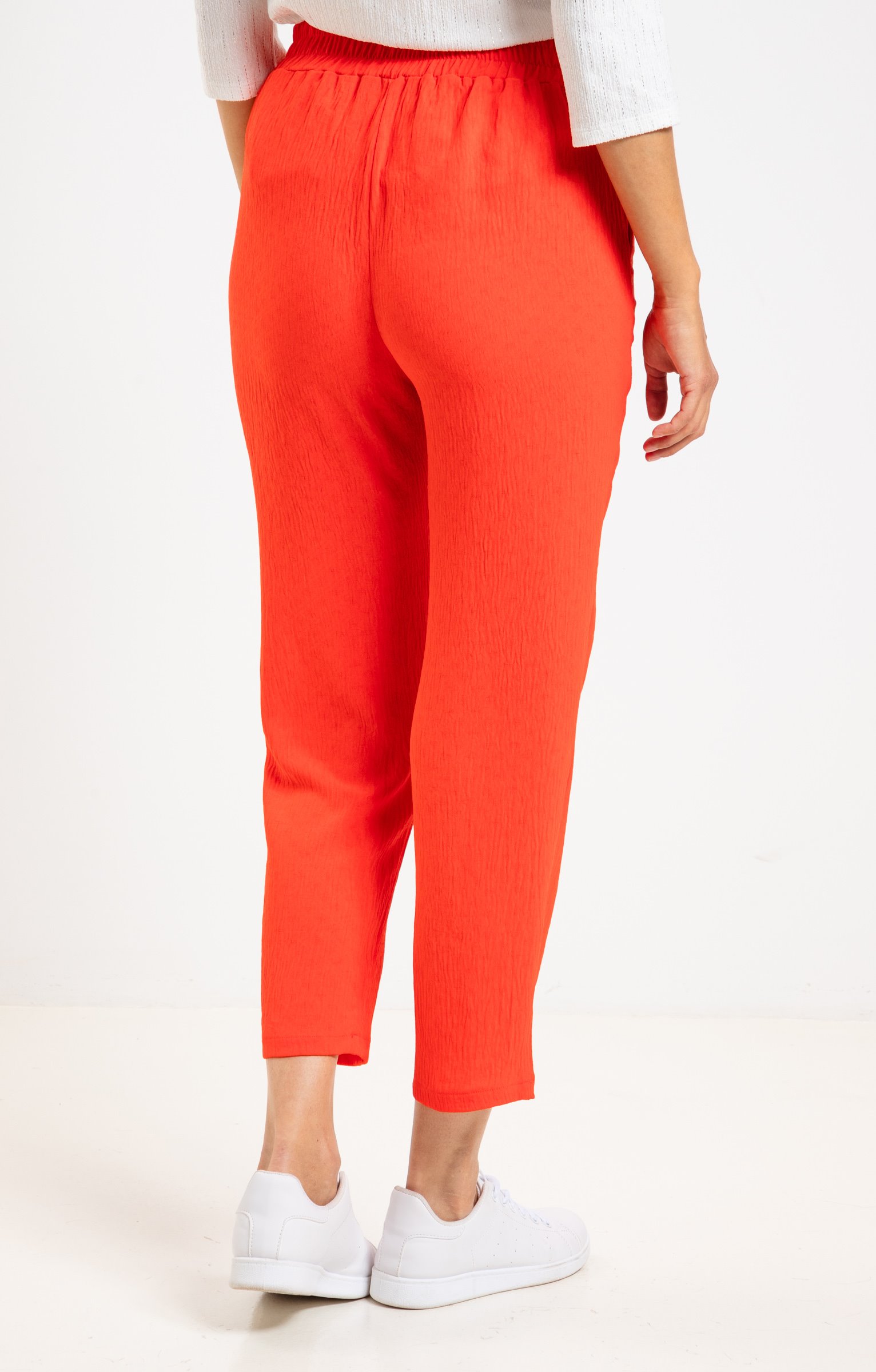 Pantalon 7/8 avec ceinture jogging - MANDARINE