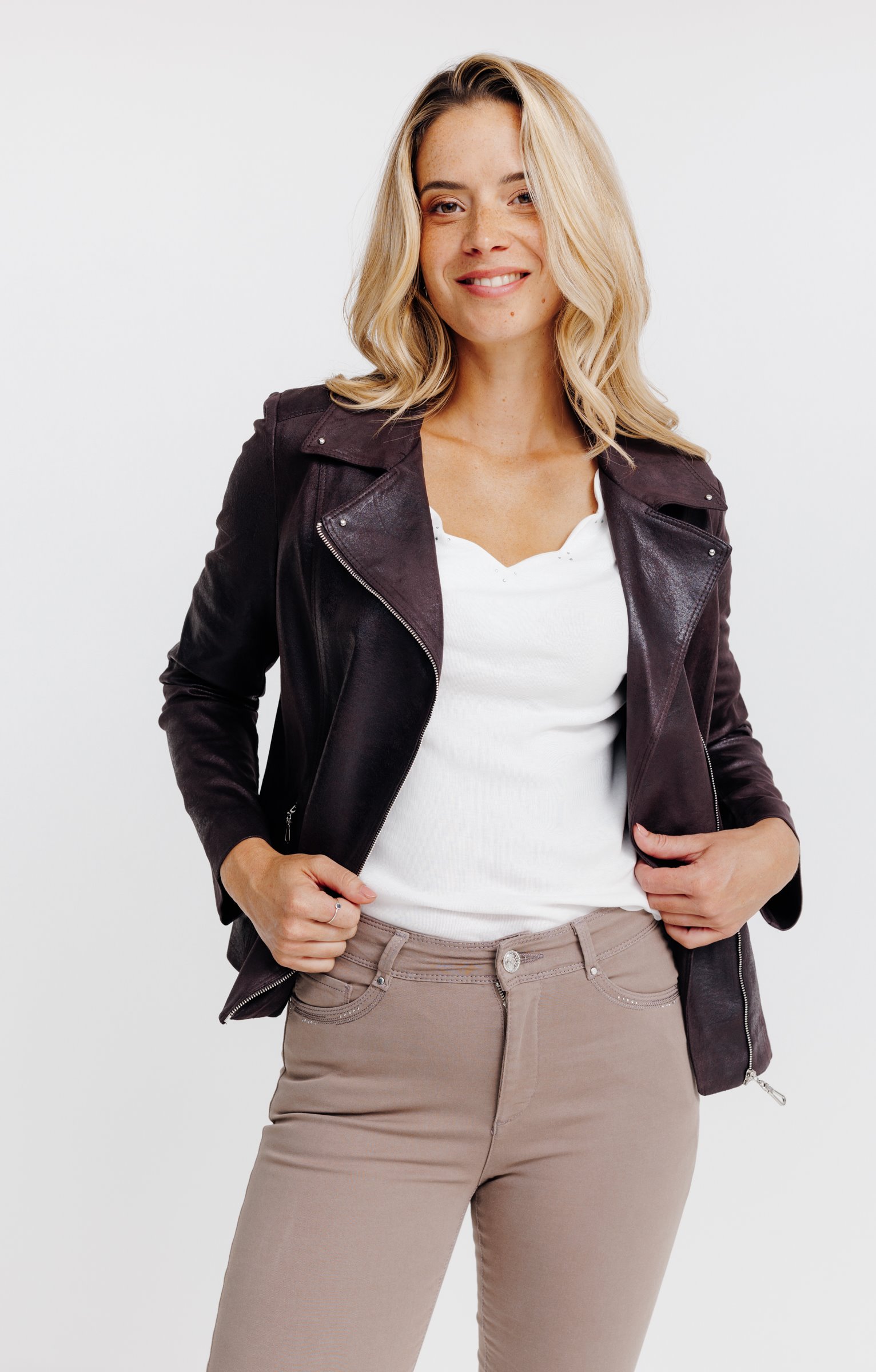 Blouson biker - CHOCOLAT