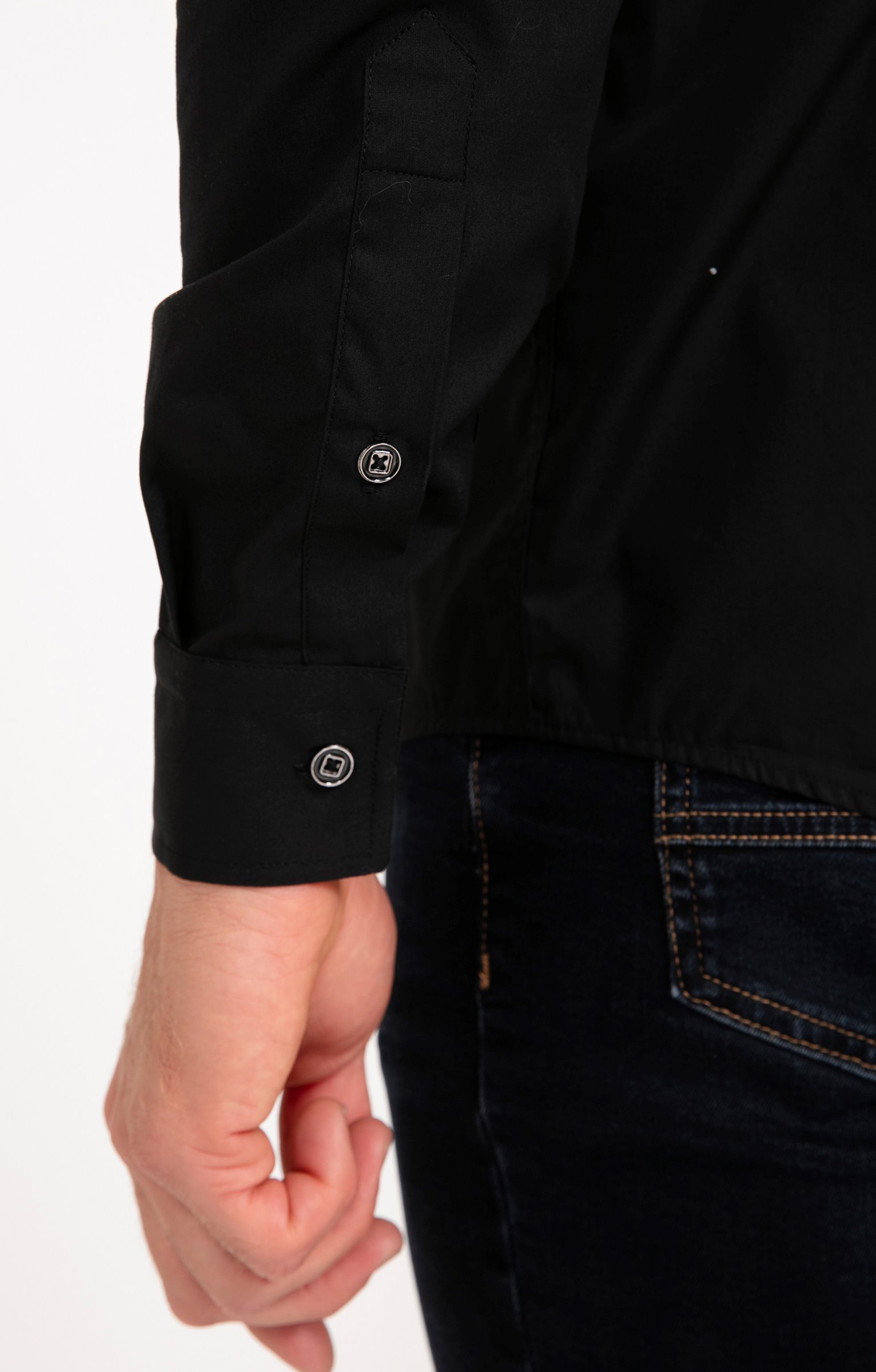 Chemise manches longues ROMANTICO - NOIR