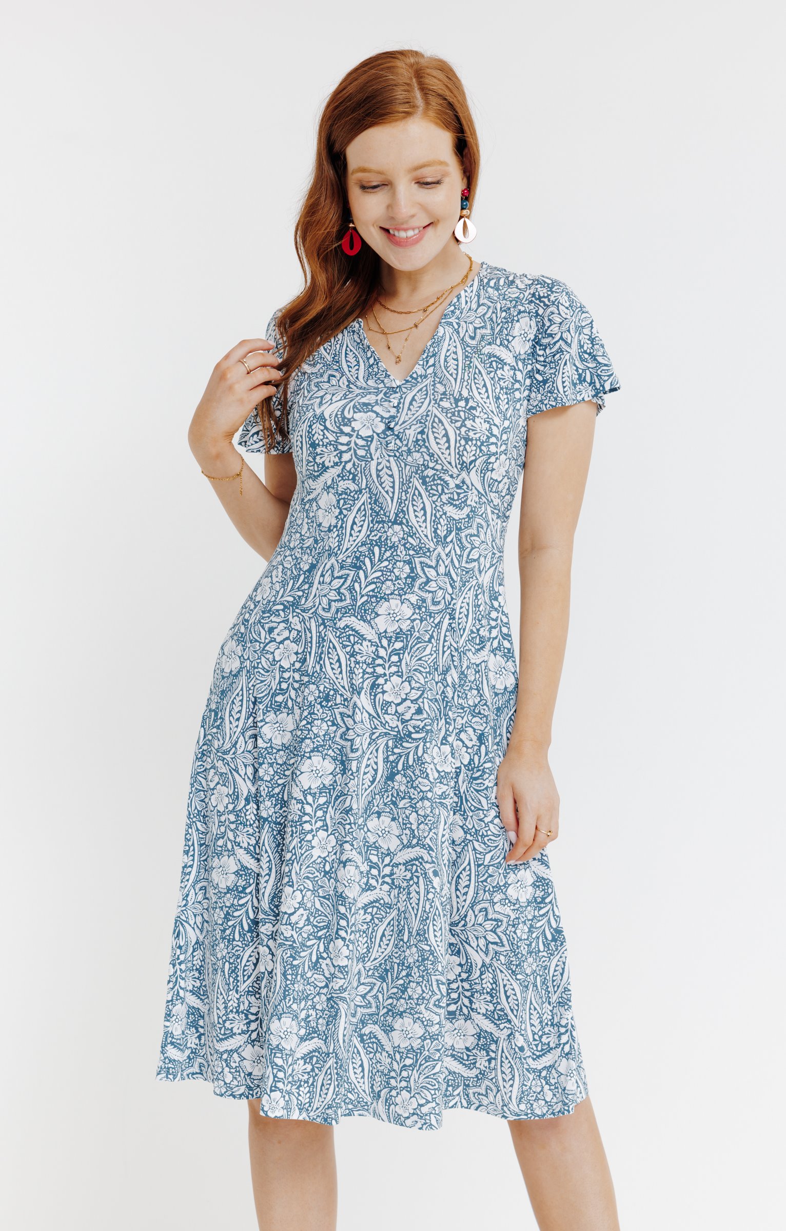 Robe en maille - VERT LAGON