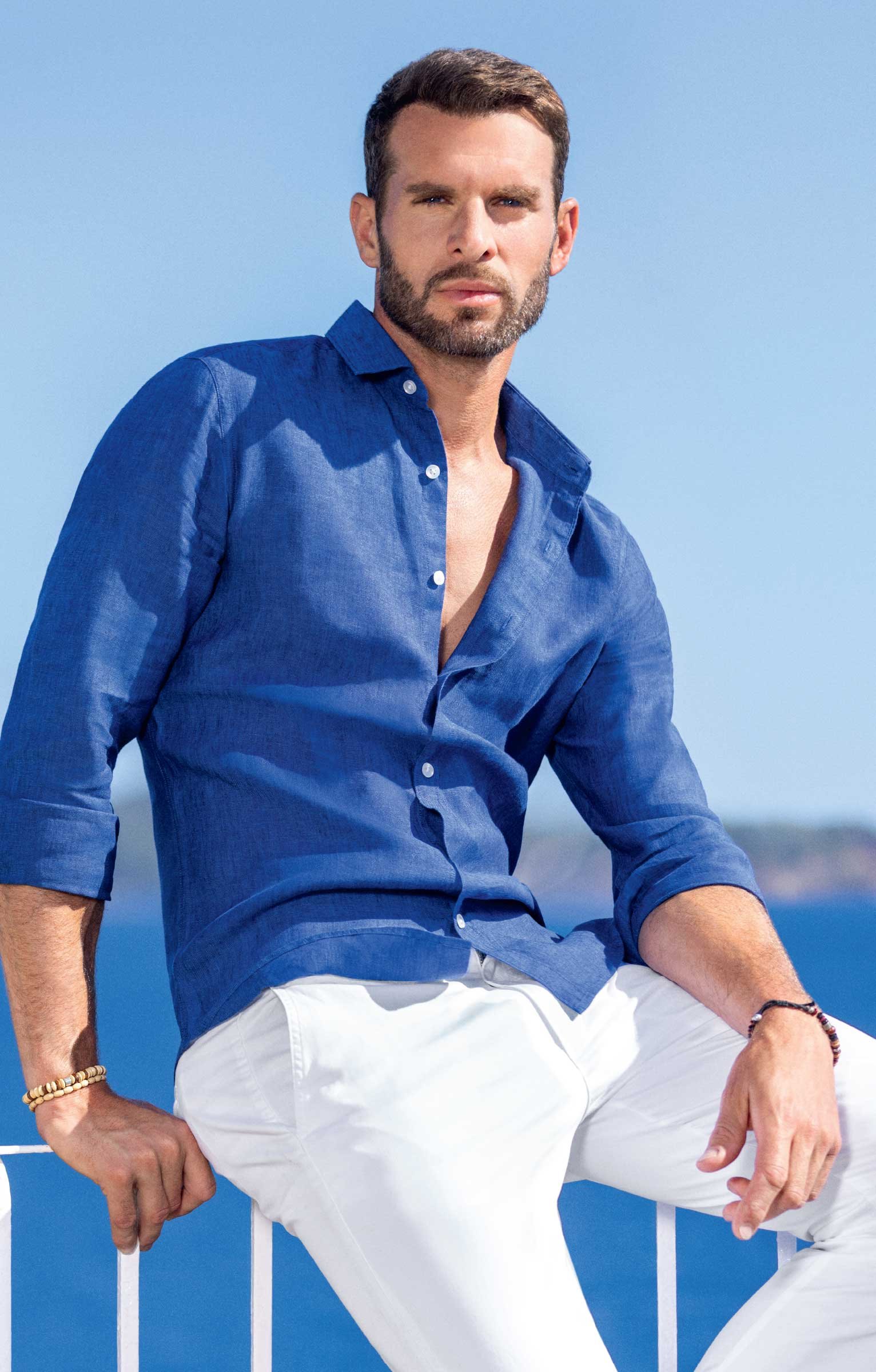 Chemise manches longues LINA - BLEU