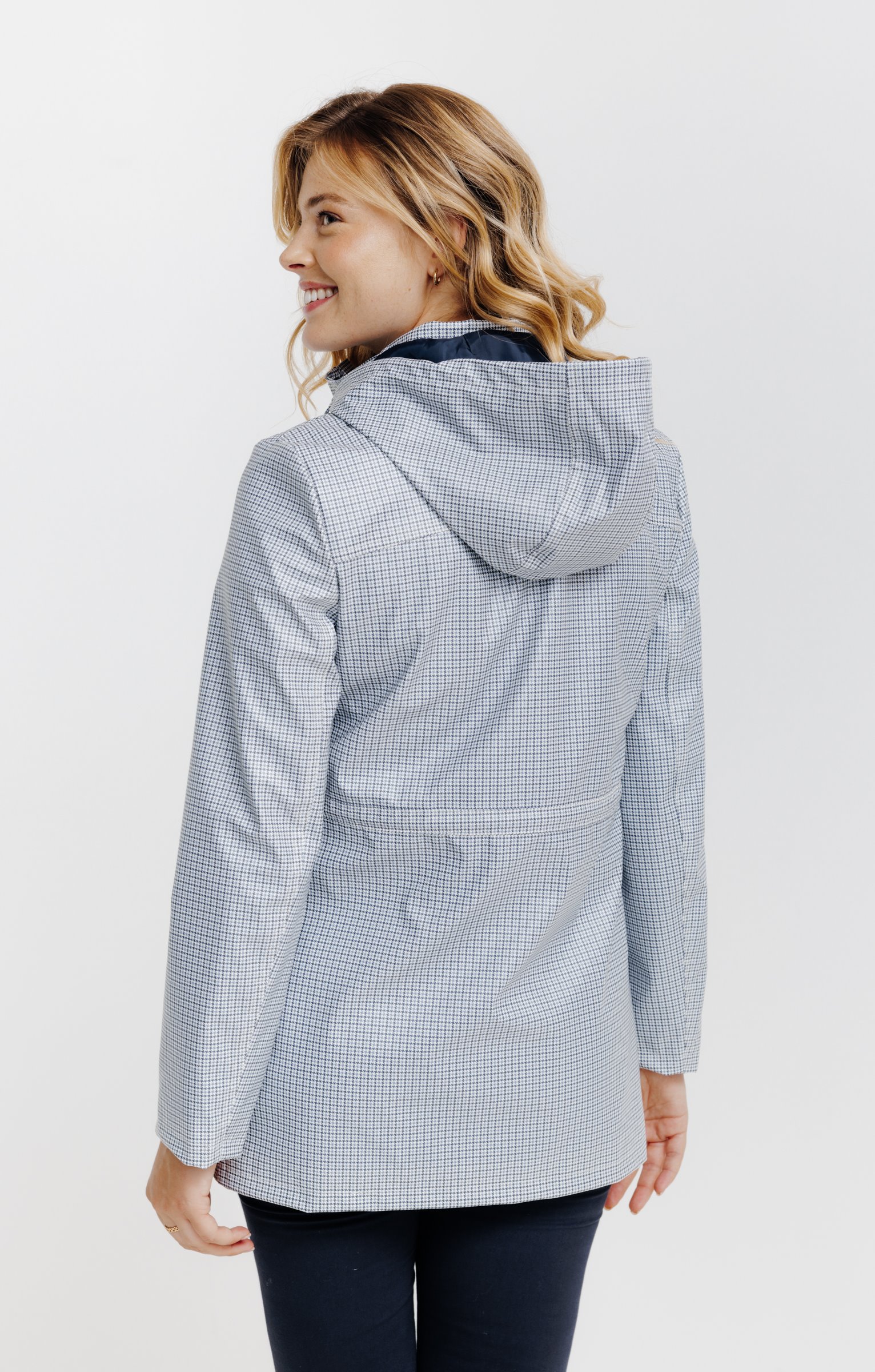 Imperméable en gomme à imprimé fantaisie - MARINE