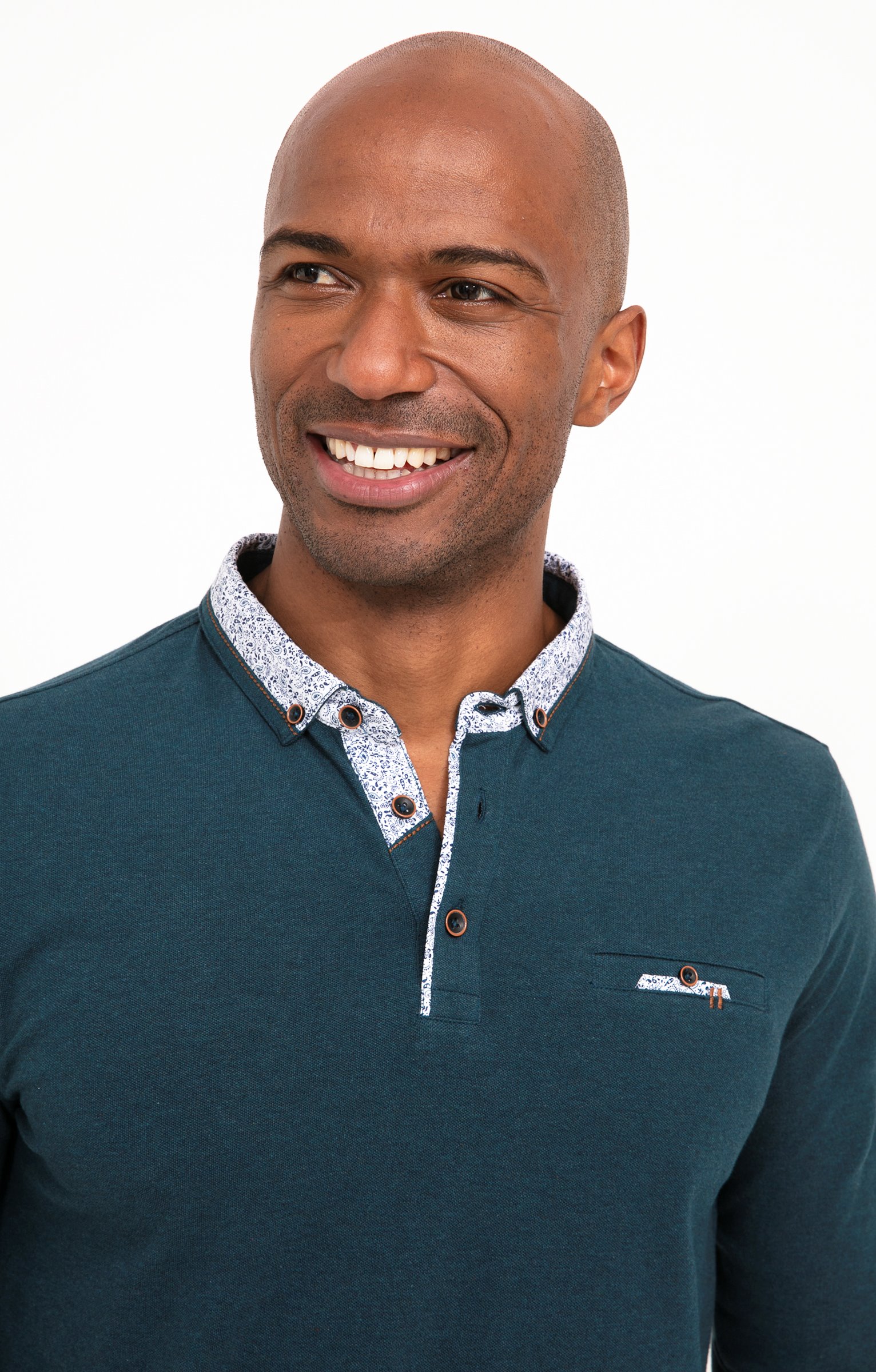 Polo manches longues Romantique - PÉTROLE