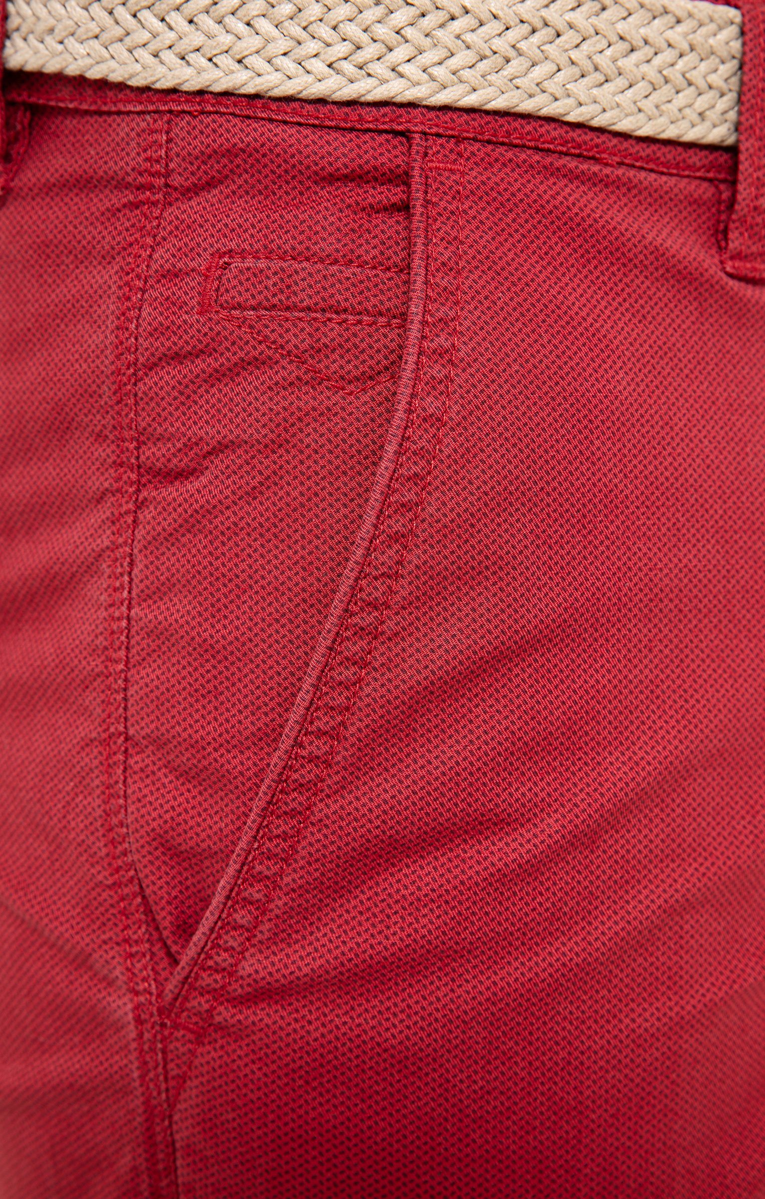 Bermuda Print Cargo avec ceinture - BORDEAUX