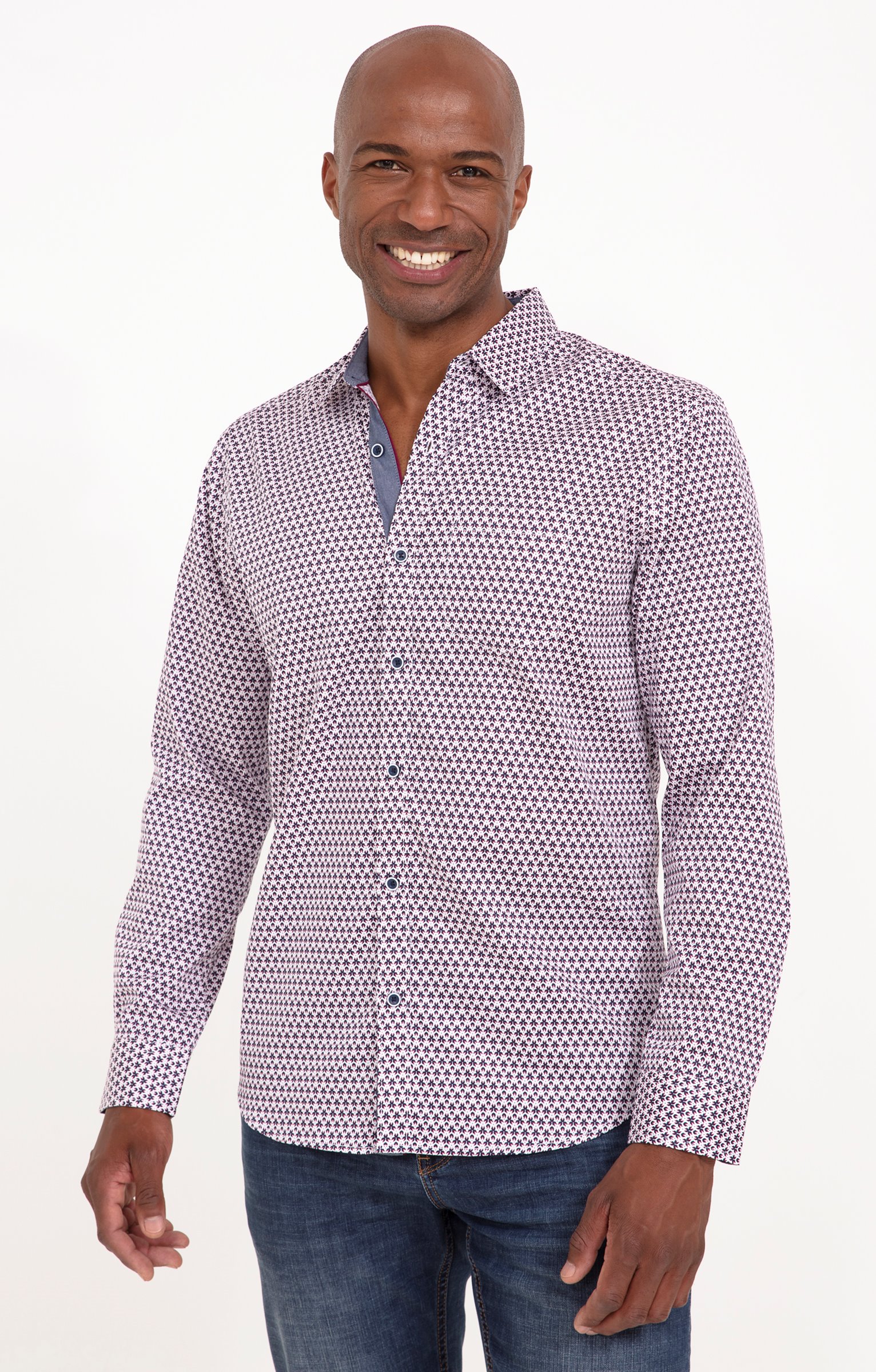 Chemise à manches longues ROSASO - BORDEAUX