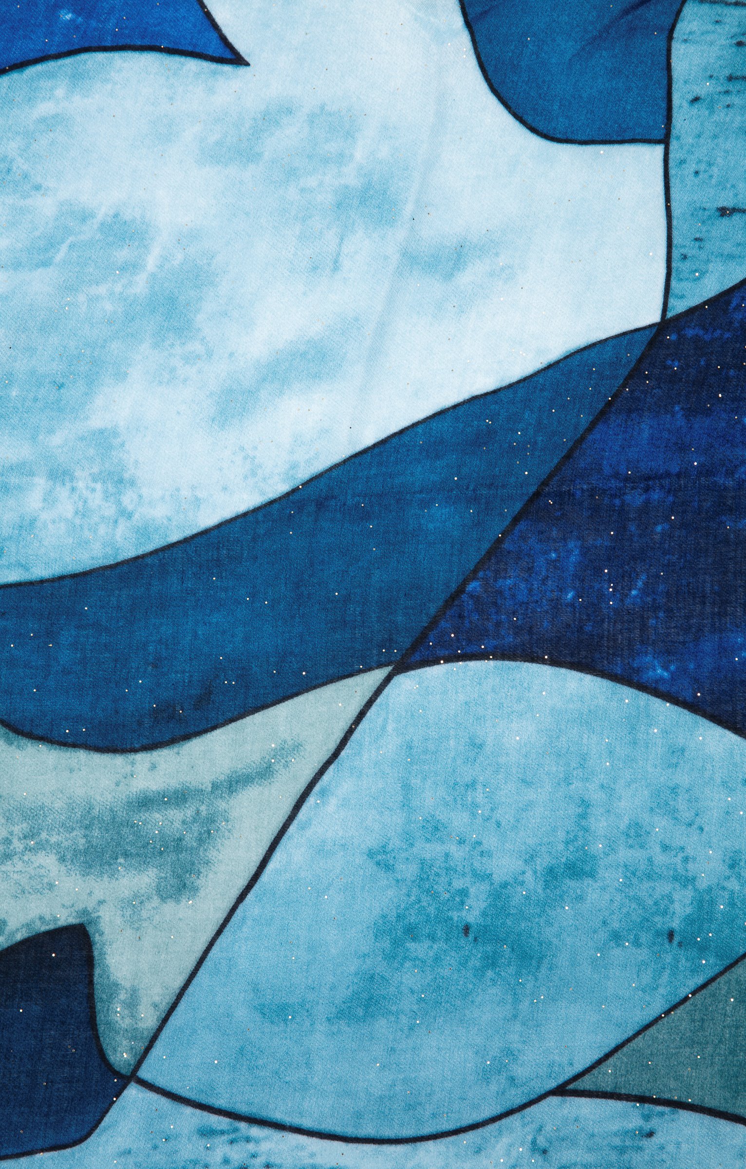 Foulard imprimé patch - BLEU DUR