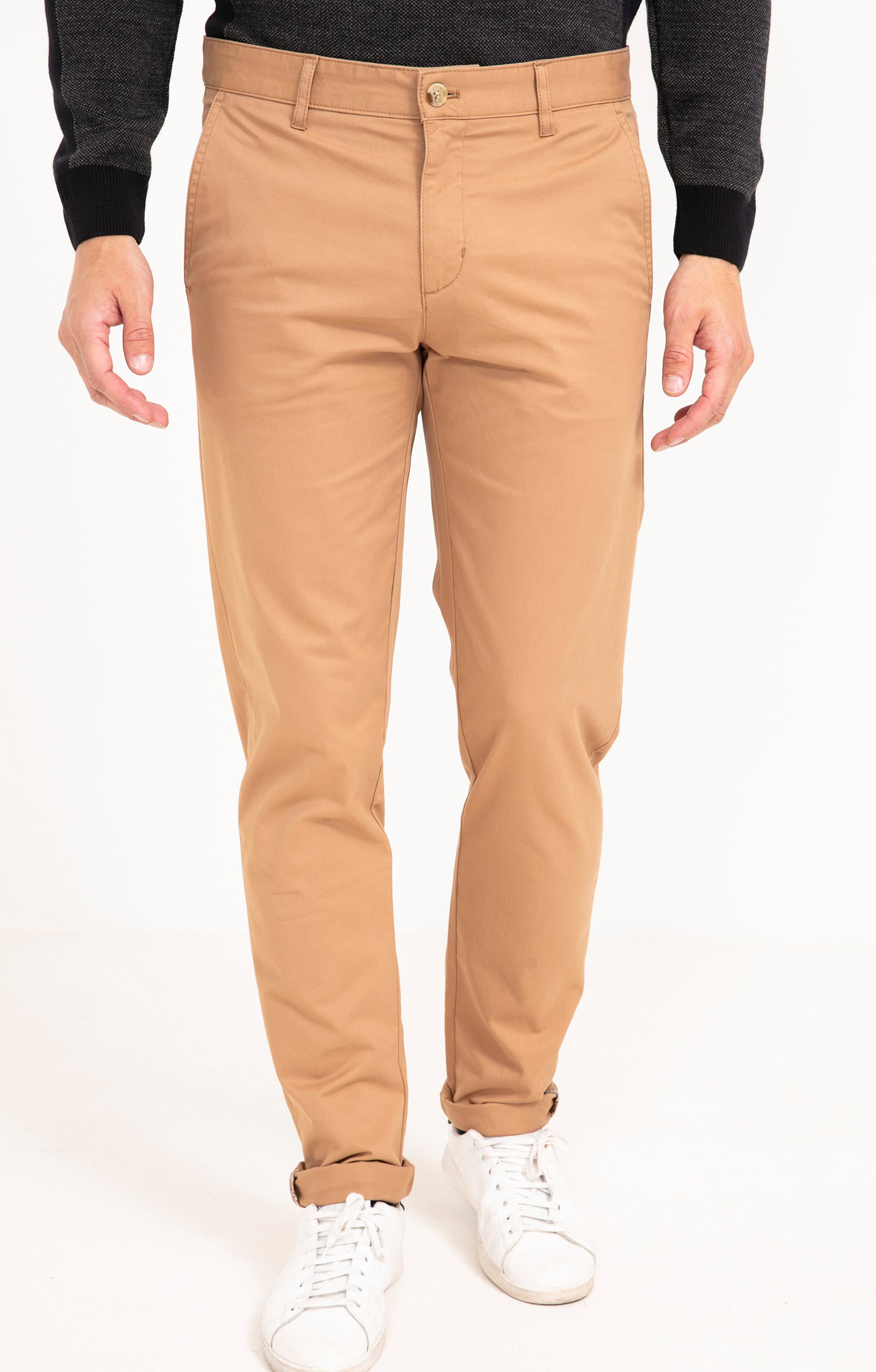 Pantalon chino Uni - CAMEL