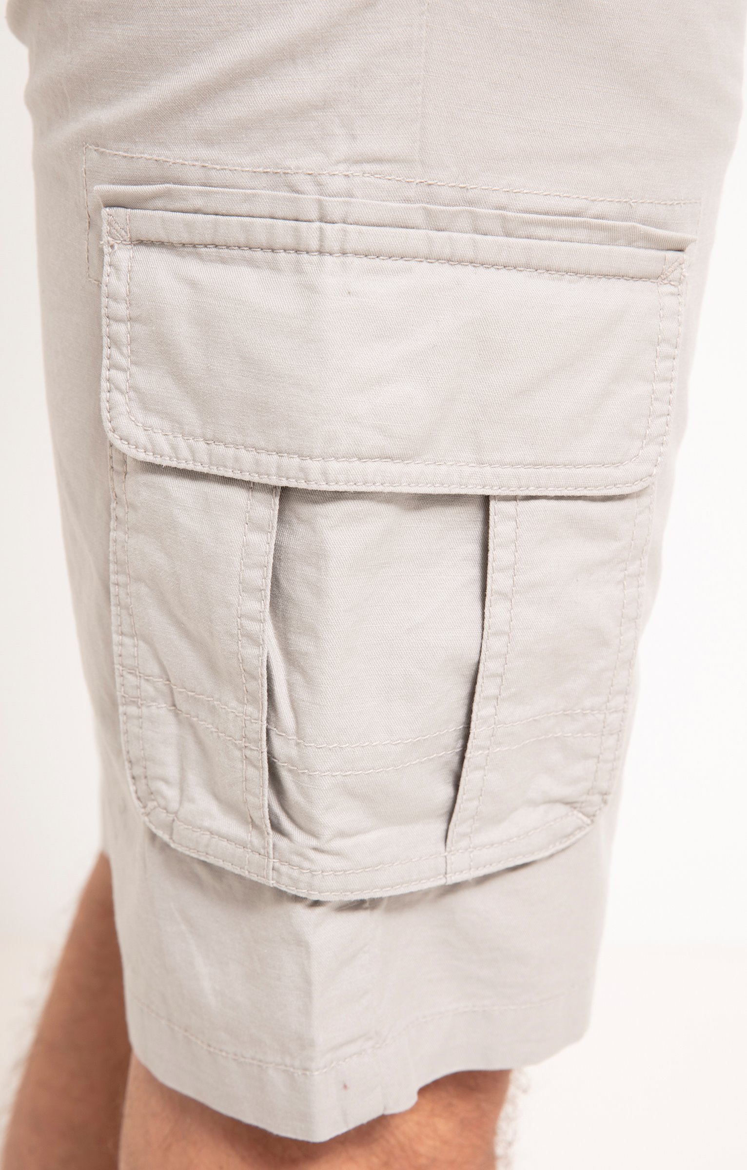 Bermuda Cargo avec ceinture - GRIS CLAIR