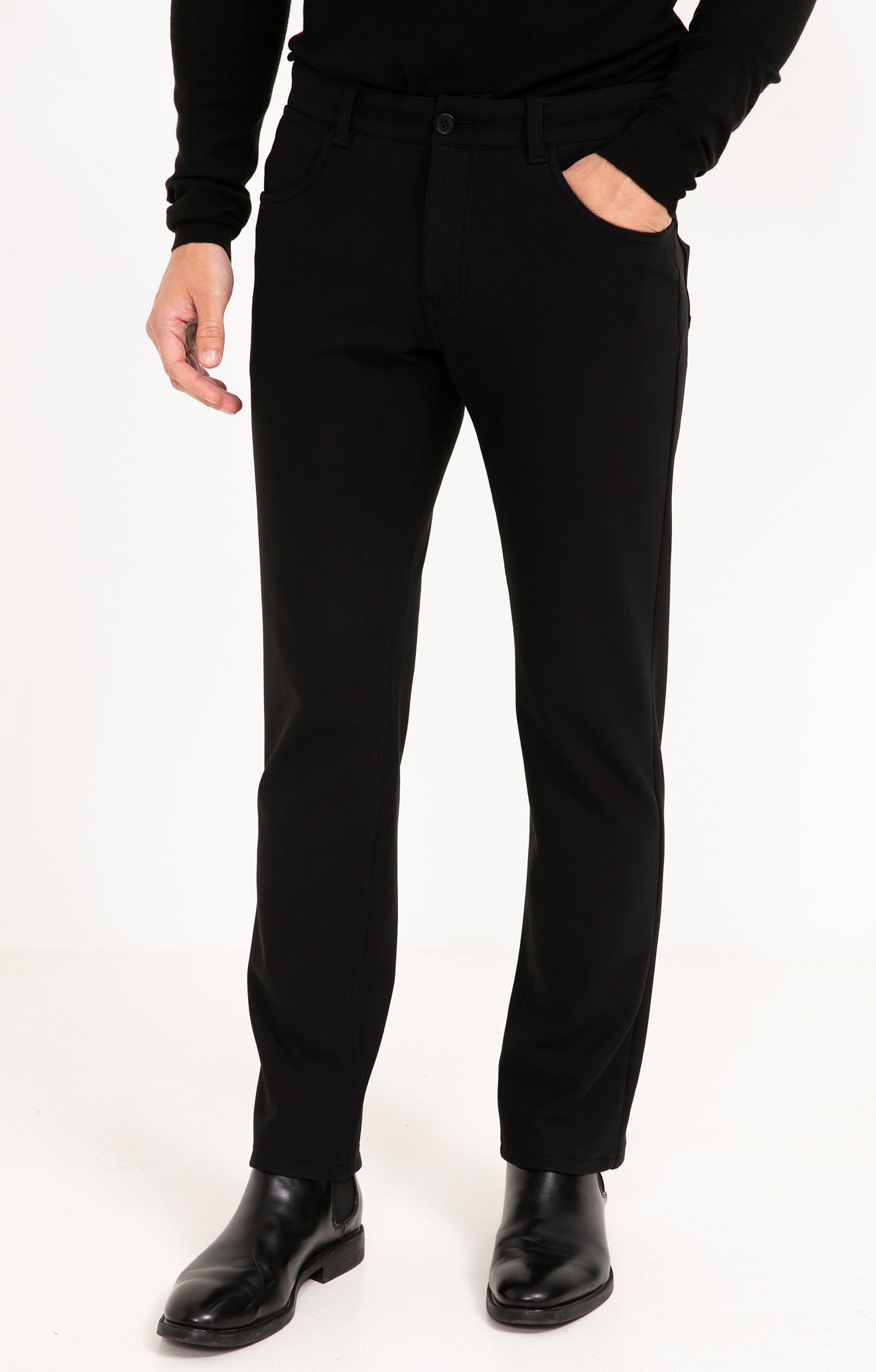 Pantalon 5 poches Biface - NOIR