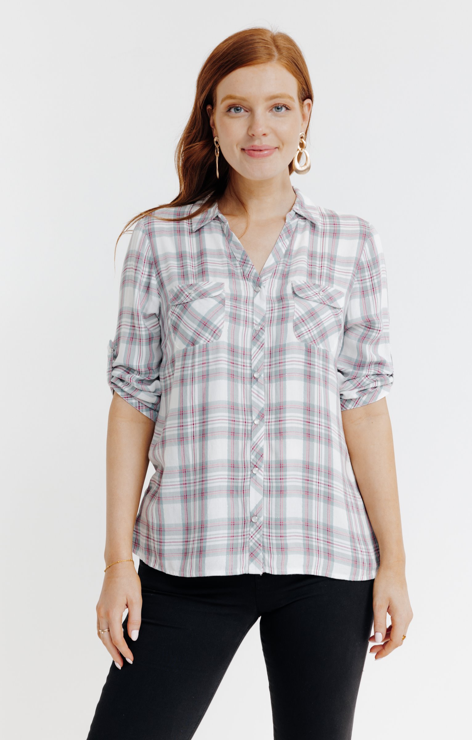 Chemise à carreaux - ÉCRU