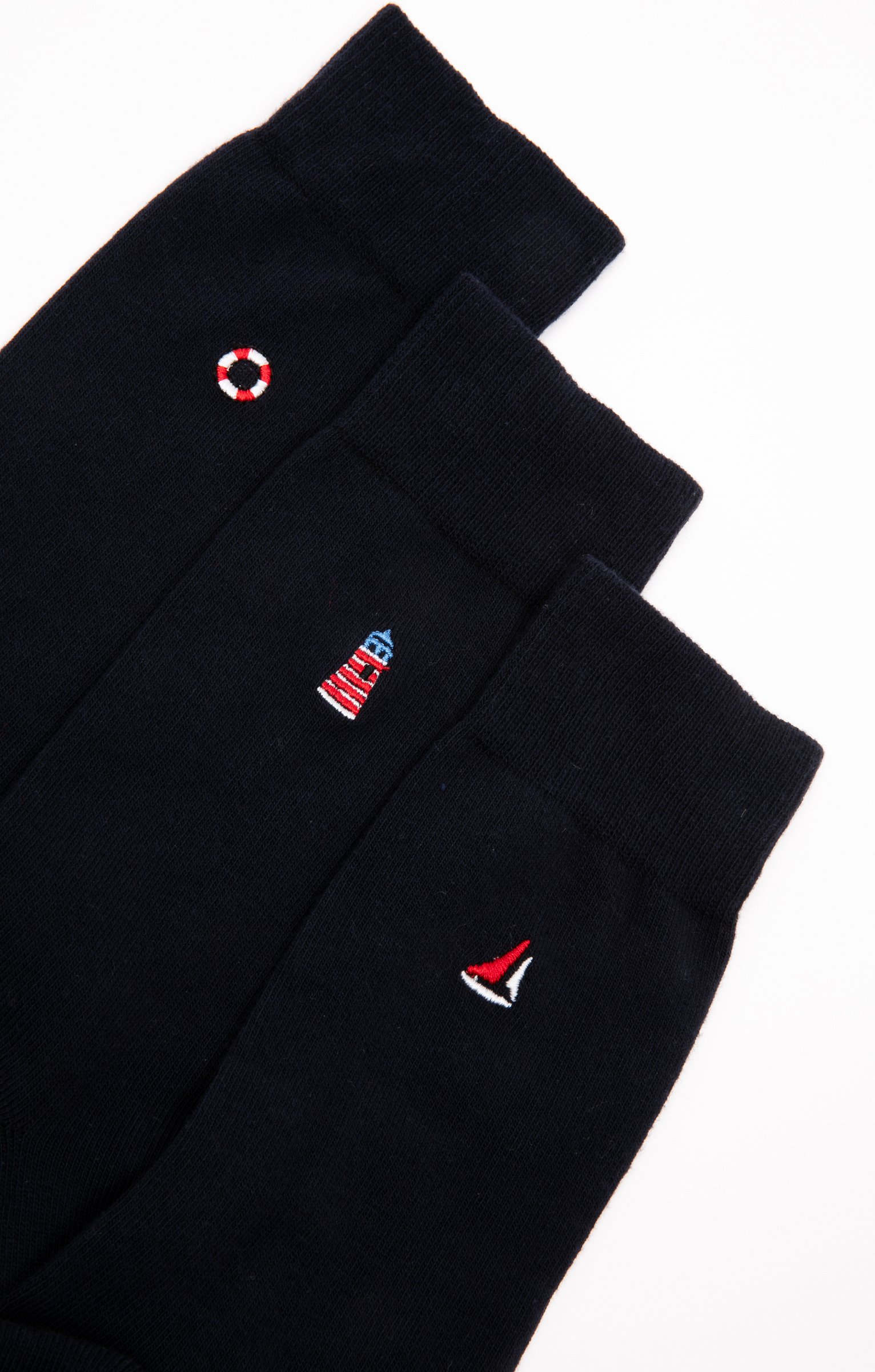 Lot de 3 paires de chaussettes Nautic - MARINE
