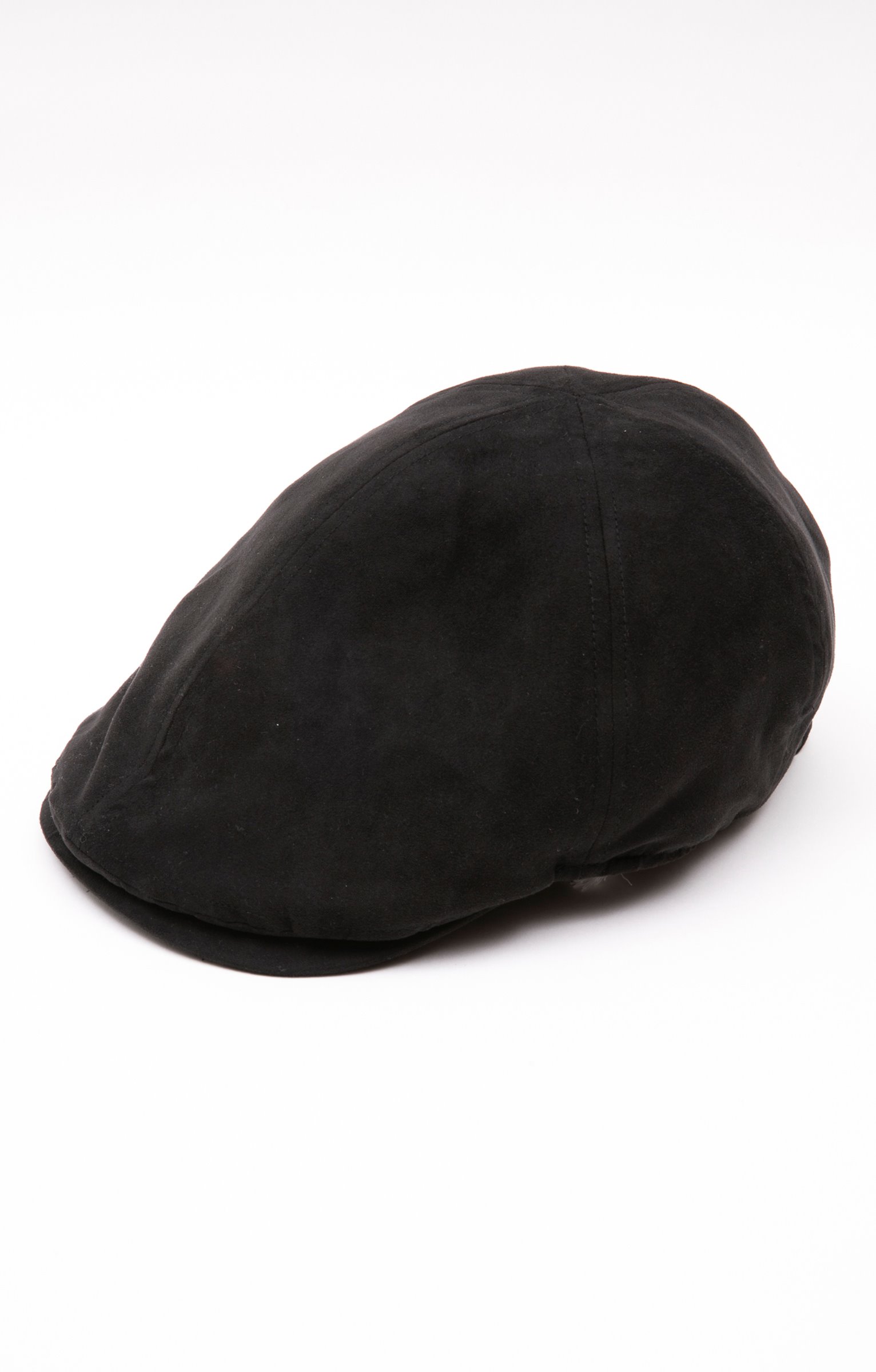 Casquette plate en suédine - NOIR
