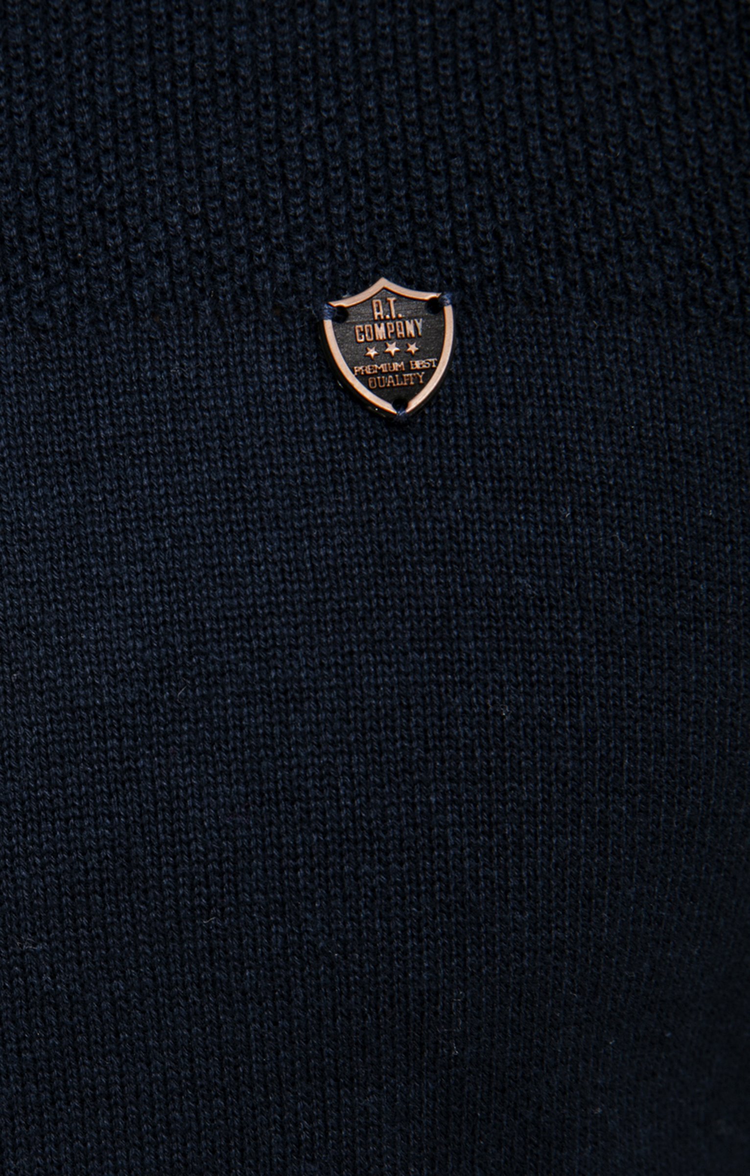 Pull col montant zippé - MARINE