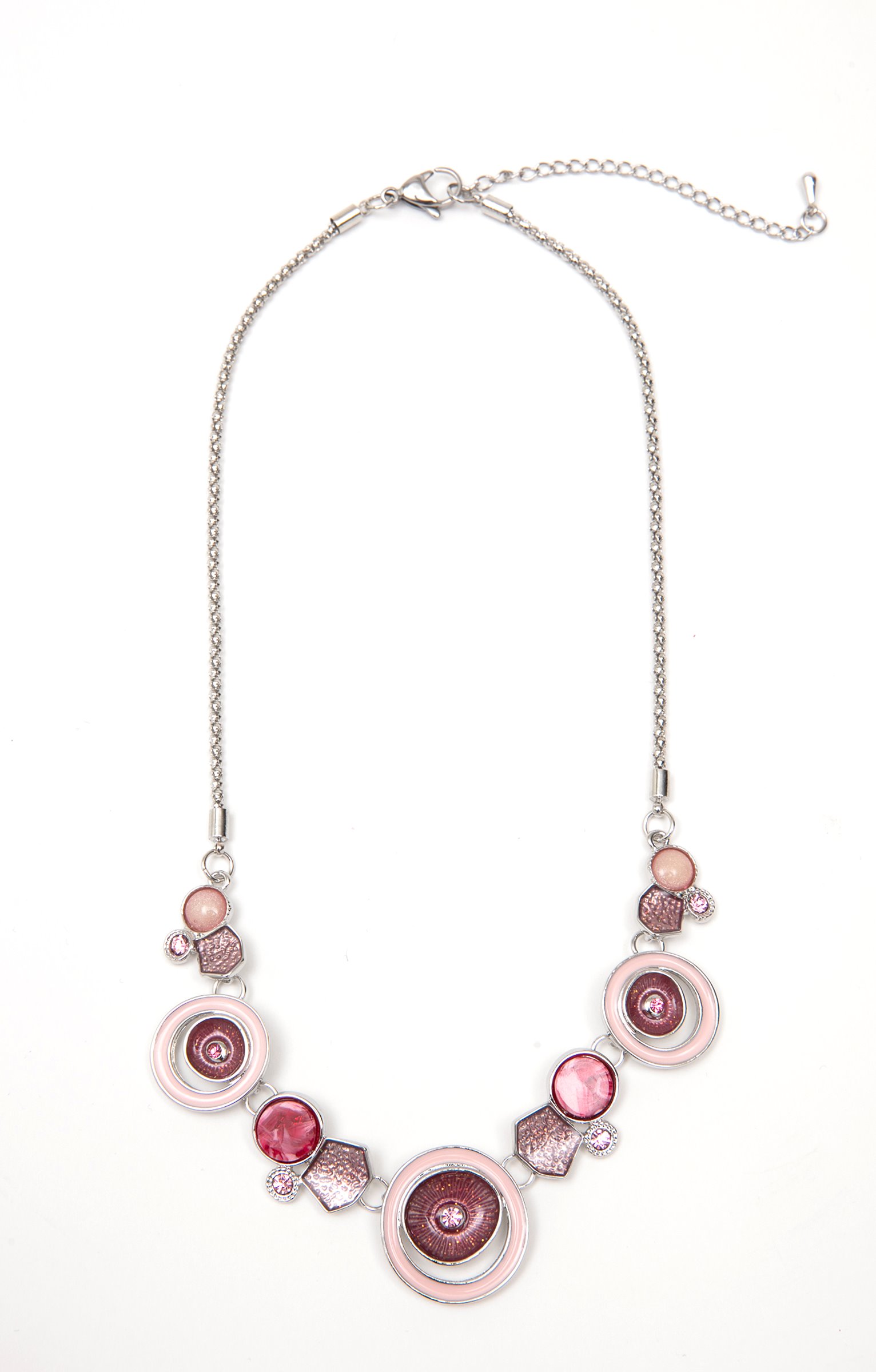 Ras de cou détails strass et résine - ROSE