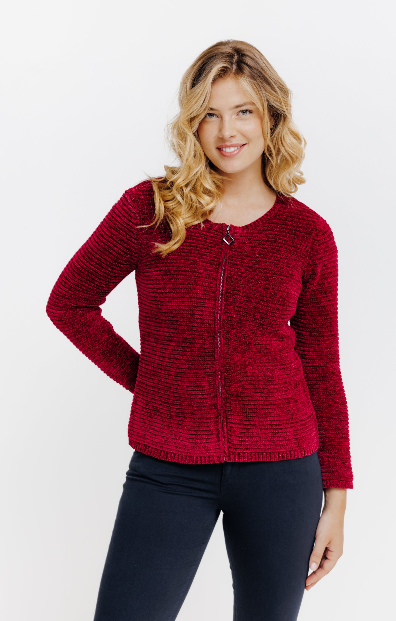 Cardigan zippé - BORDEAUX
