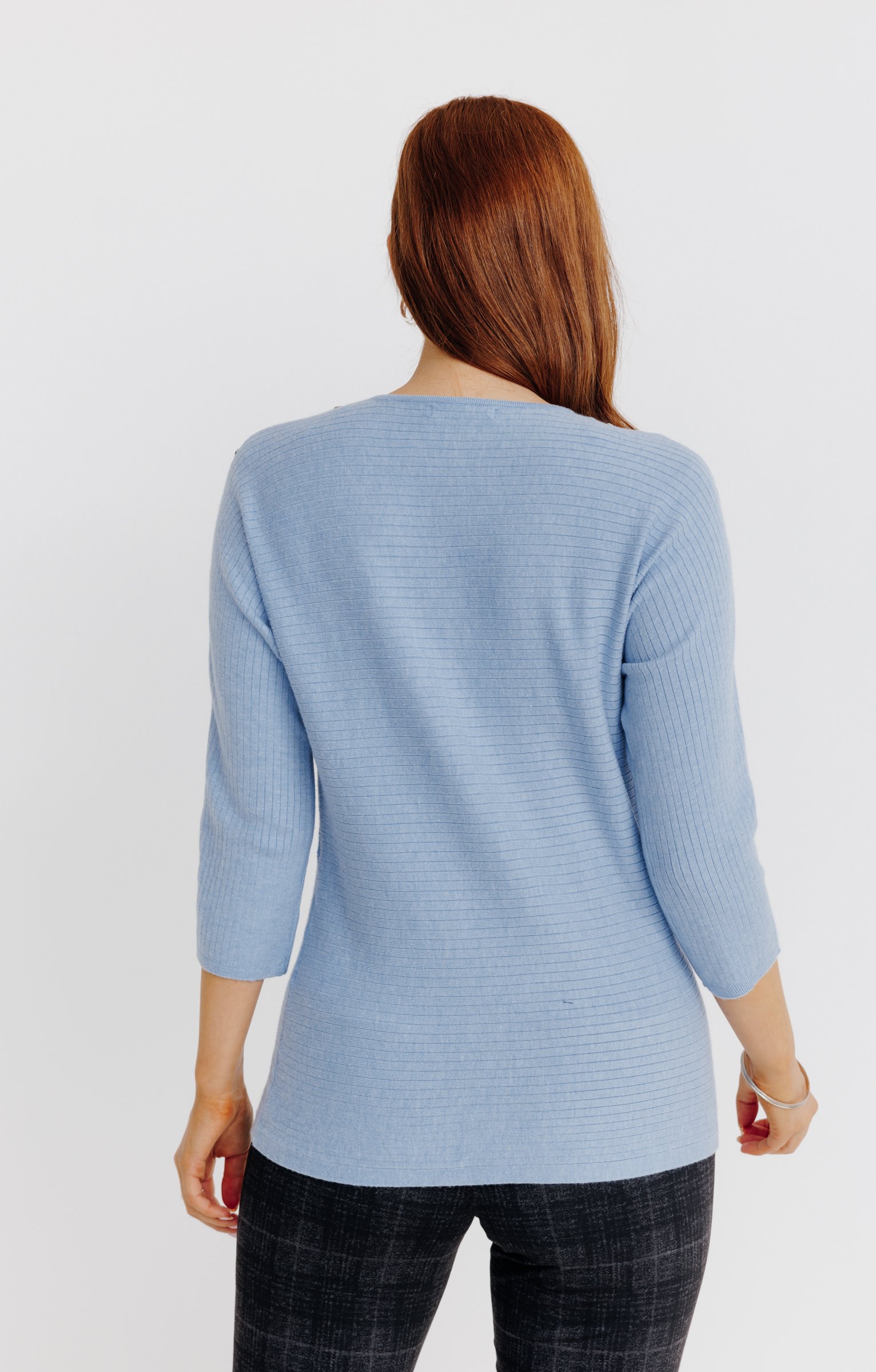 Pull tricotage fantaisie - BLEU CIEL