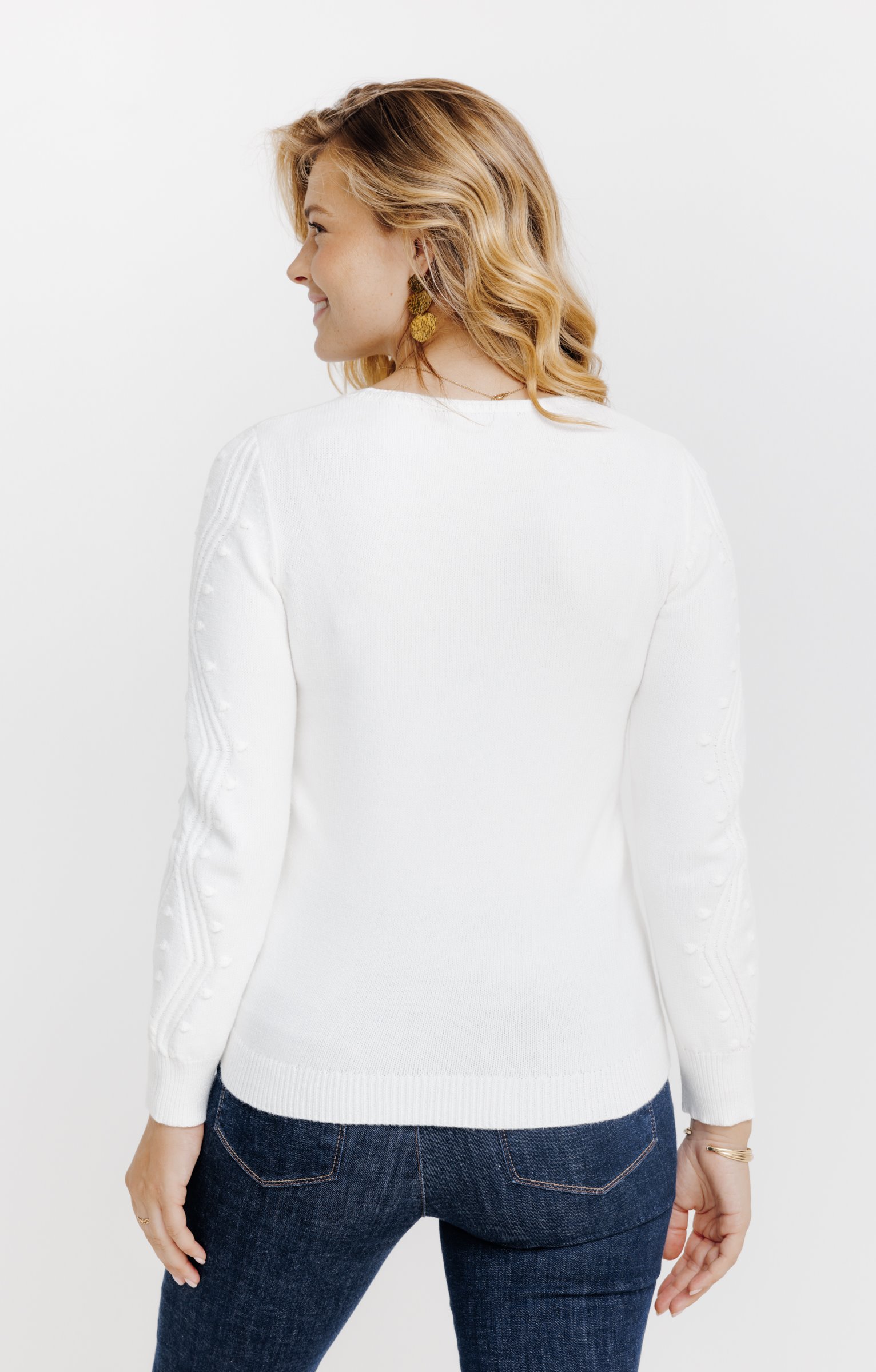 Pull avec torsades - ÉCRU